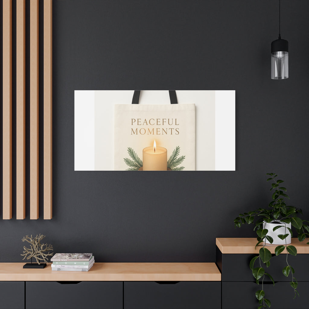 Canvas Wall Art — "Peaceful Moments" Candle Holiday Decor