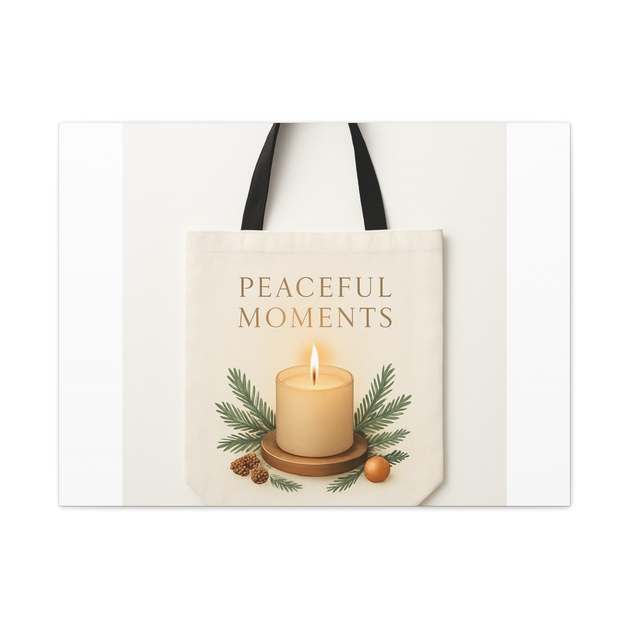 Canvas Wall Art — "Peaceful Moments" Candle Holiday Decor