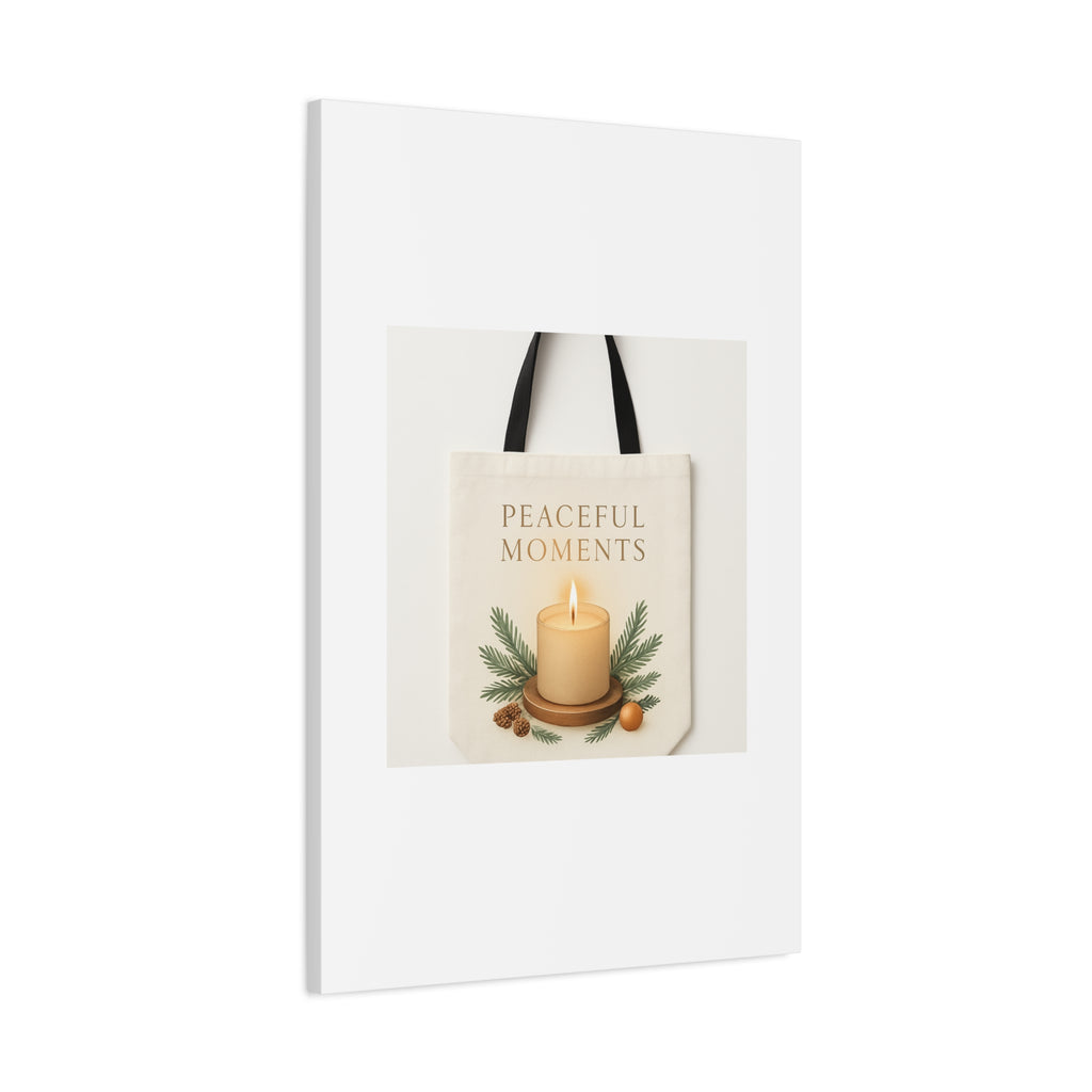 Canvas Wall Art — "Peaceful Moments" Candle Holiday Decor