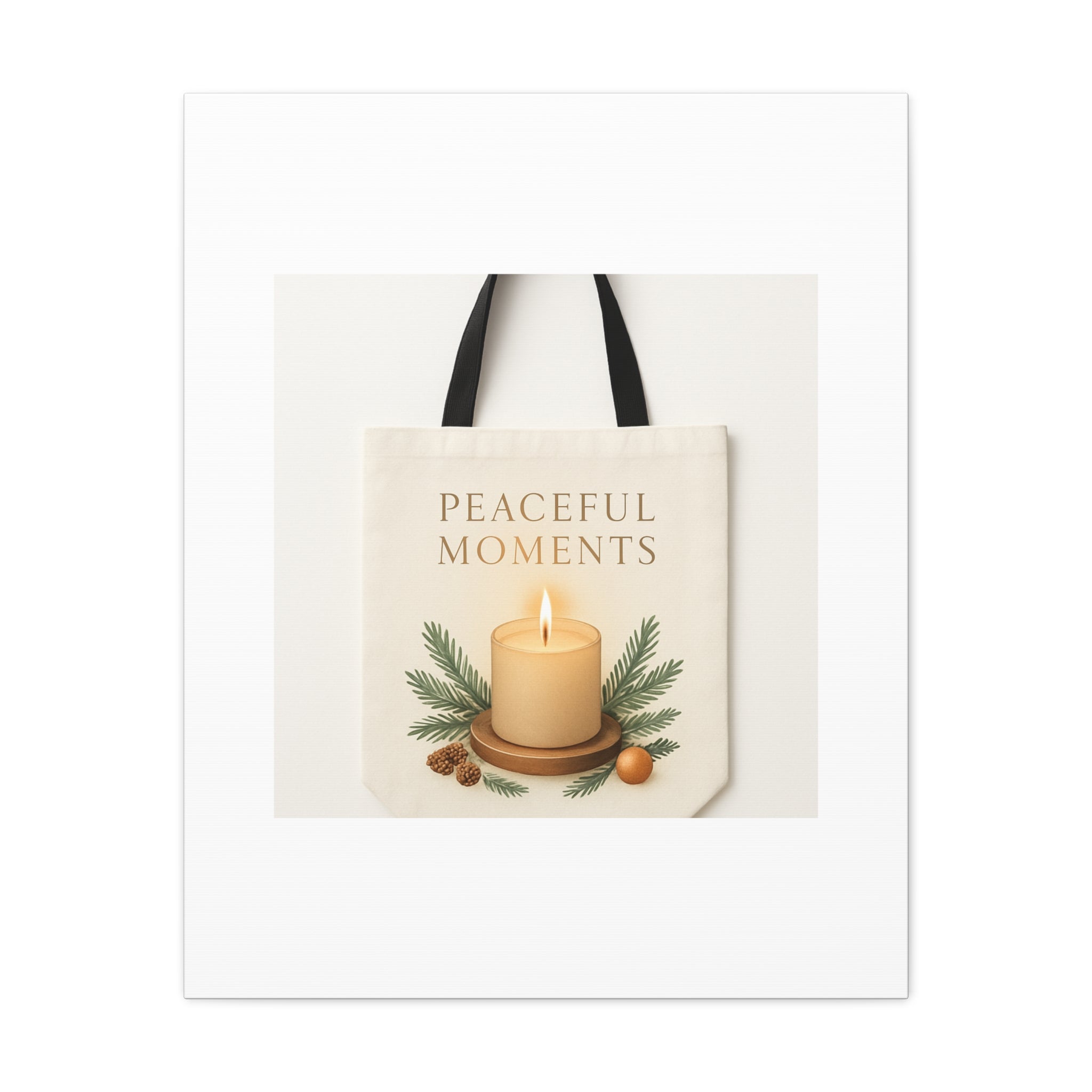 Canvas Wall Art — "Peaceful Moments" Candle Holiday Decor