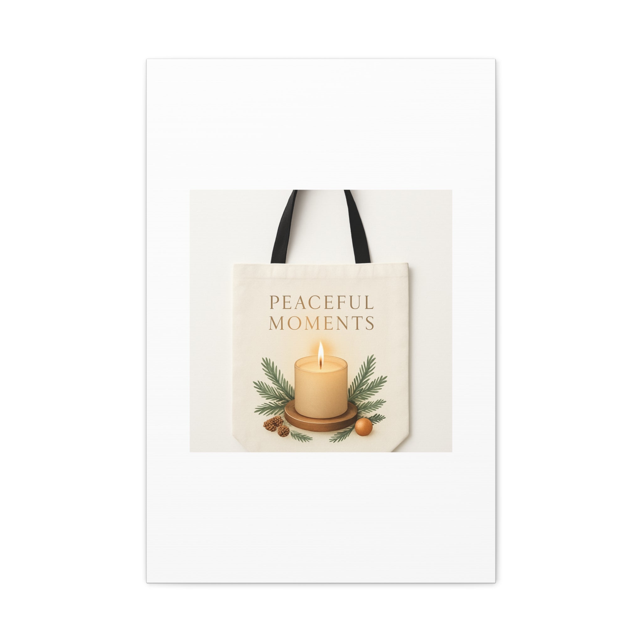 Canvas Wall Art — "Peaceful Moments" Candle Holiday Decor