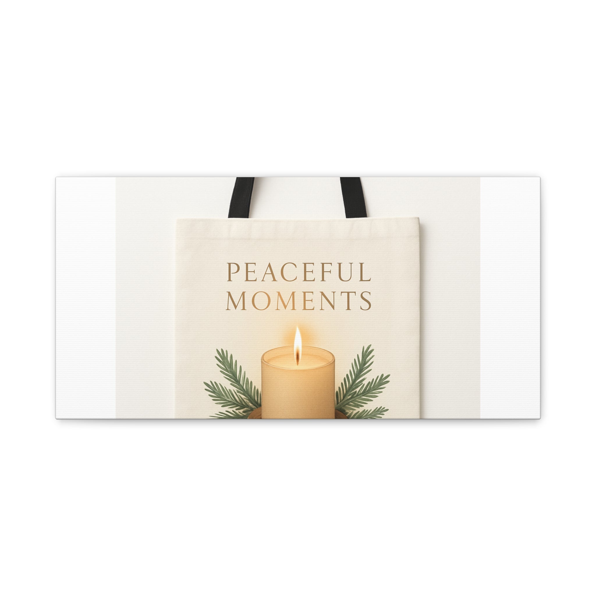 Canvas Wall Art — "Peaceful Moments" Candle Holiday Decor