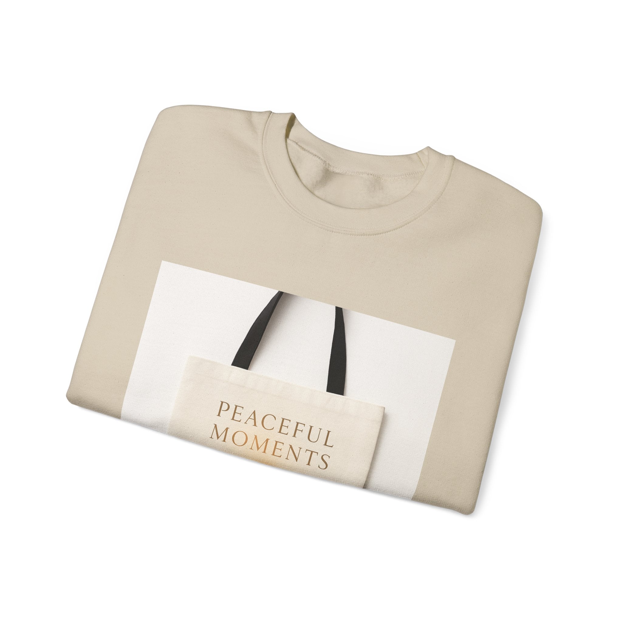 Crewneck Sweatshirt — 'Peaceful Moments' Candle Graphic Cozy Pullover