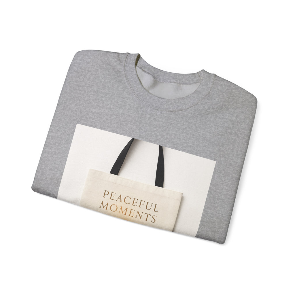 Crewneck Sweatshirt — 'Peaceful Moments' Candle Graphic Cozy Pullover