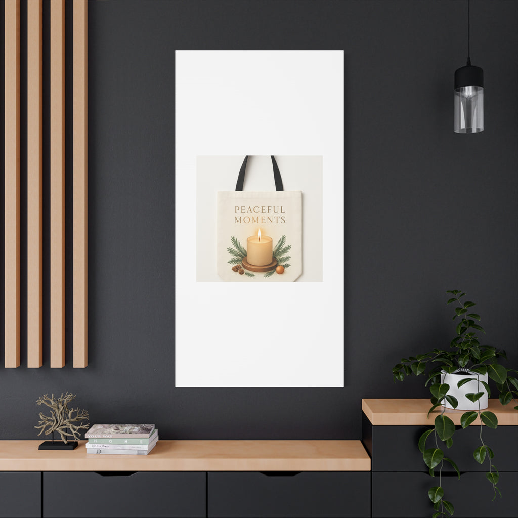 Canvas Wall Art — "Peaceful Moments" Candle Holiday Decor