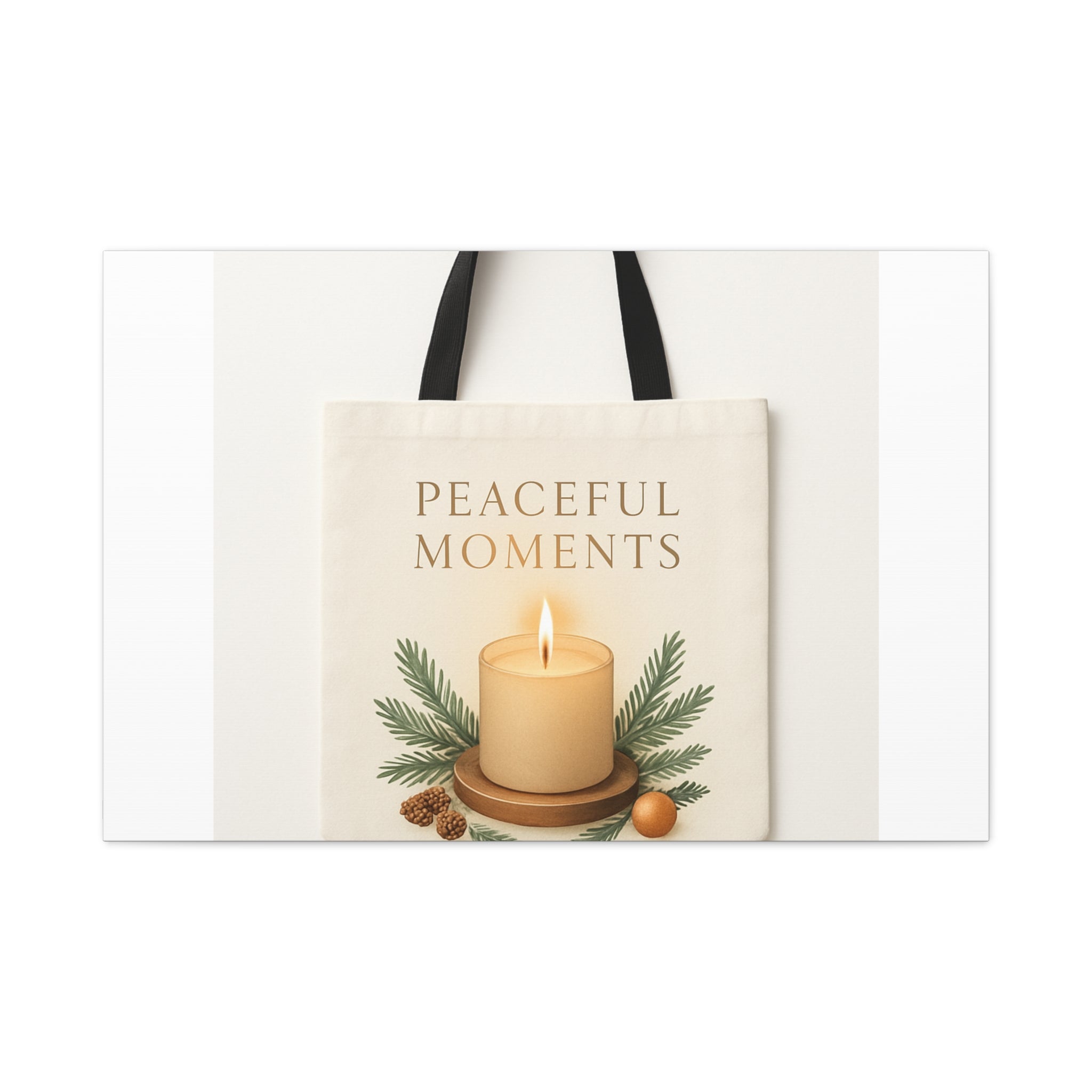 Canvas Wall Art — "Peaceful Moments" Candle Holiday Decor