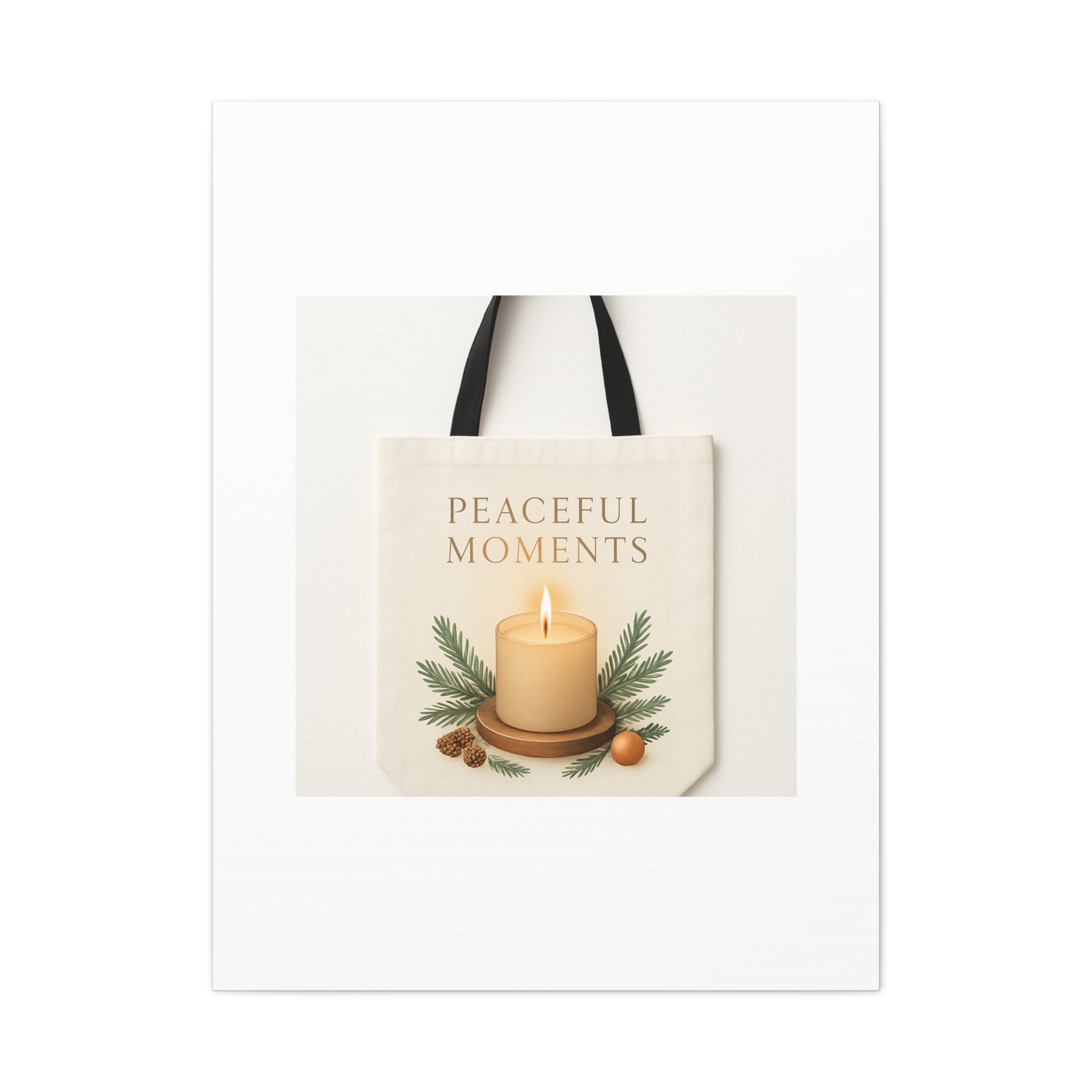 Canvas Wall Art — "Peaceful Moments" Candle Holiday Decor