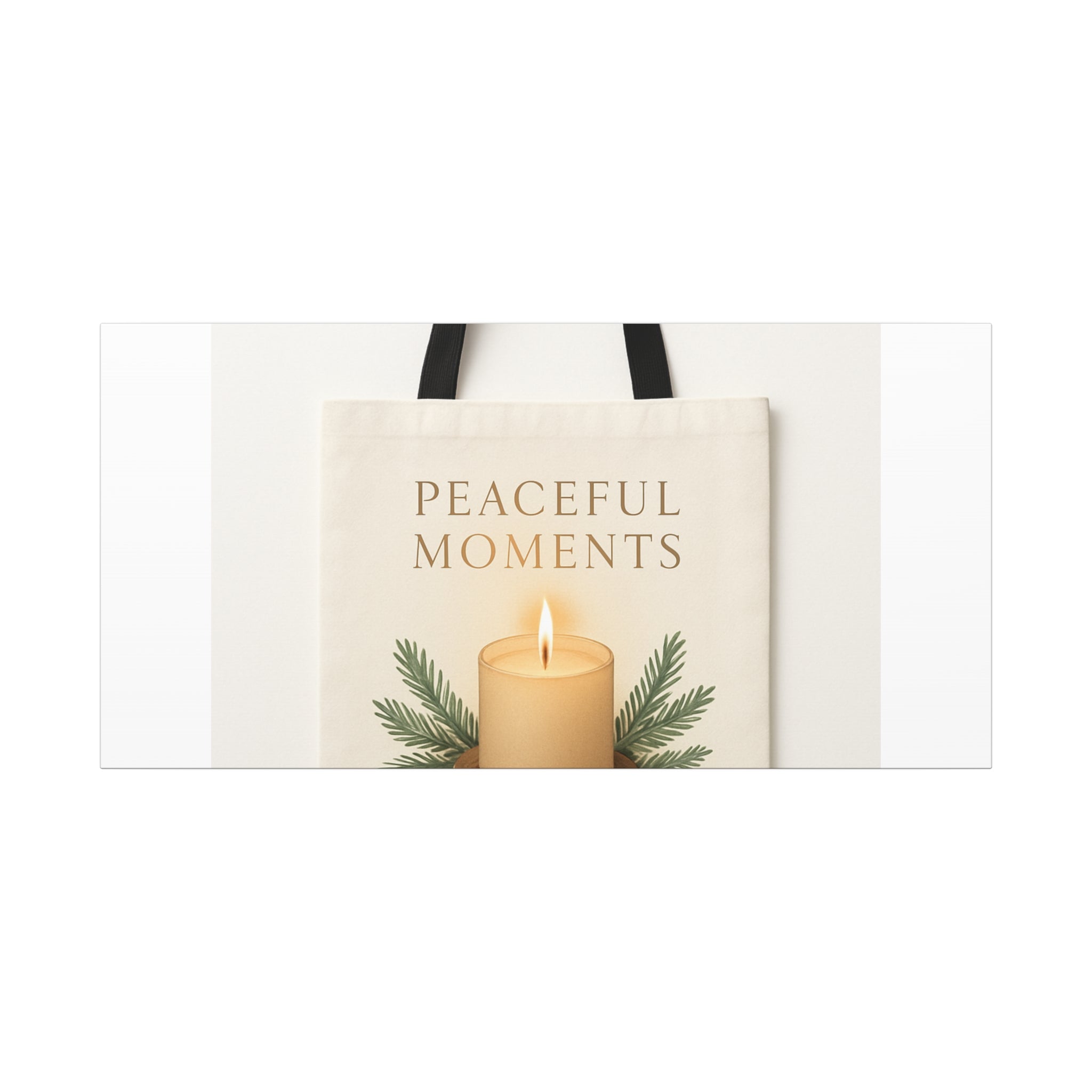 Canvas Wall Art — "Peaceful Moments" Candle Holiday Decor