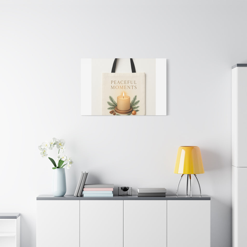 Canvas Wall Art — "Peaceful Moments" Candle Holiday Decor