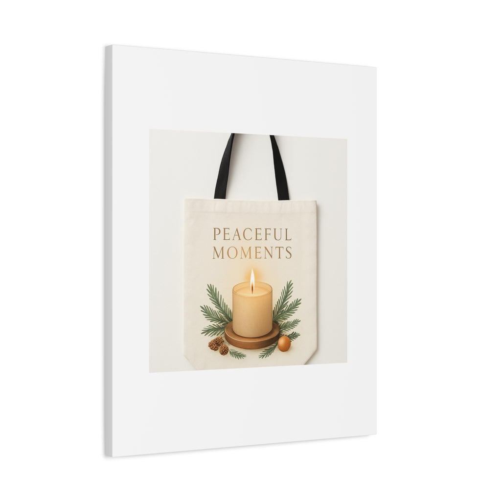 Canvas Wall Art — "Peaceful Moments" Candle Holiday Decor