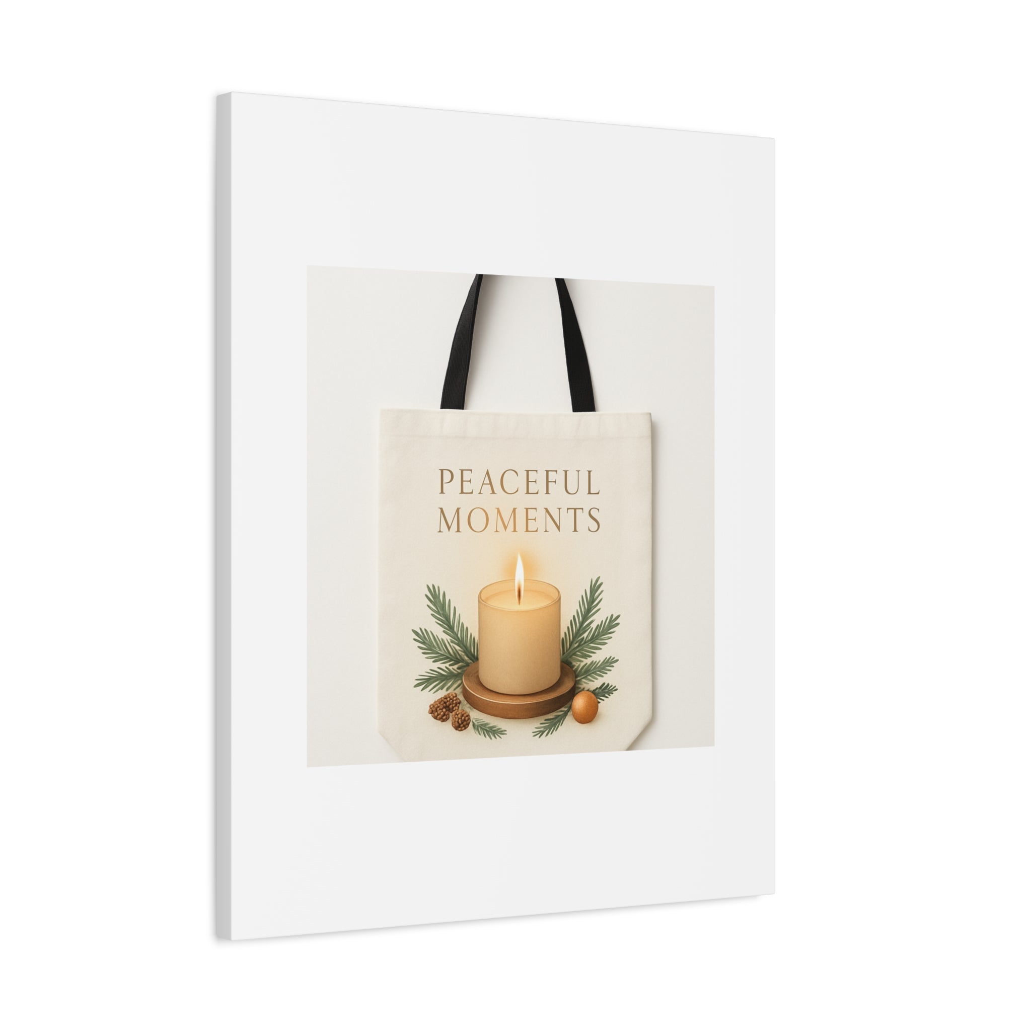Canvas Wall Art — "Peaceful Moments" Candle Holiday Decor