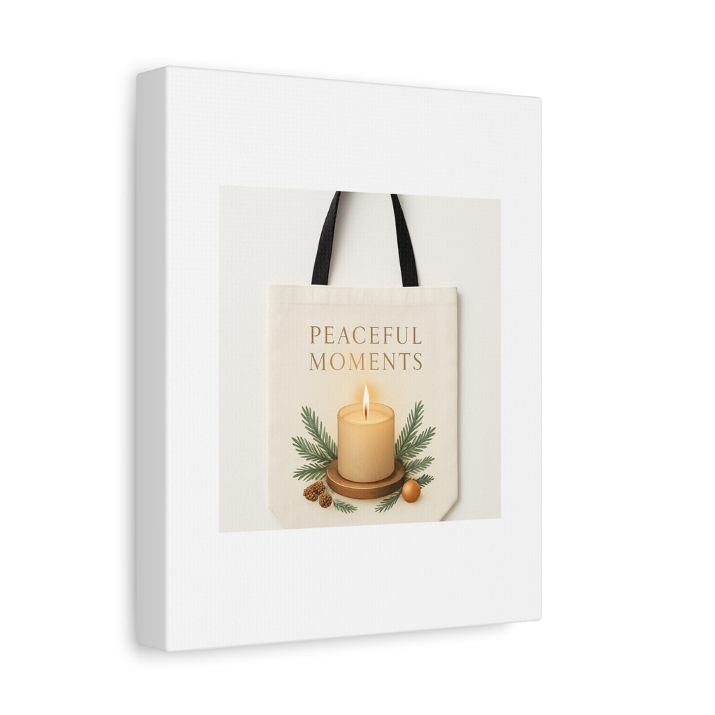 Canvas Wall Art — "Peaceful Moments" Candle Holiday Decor