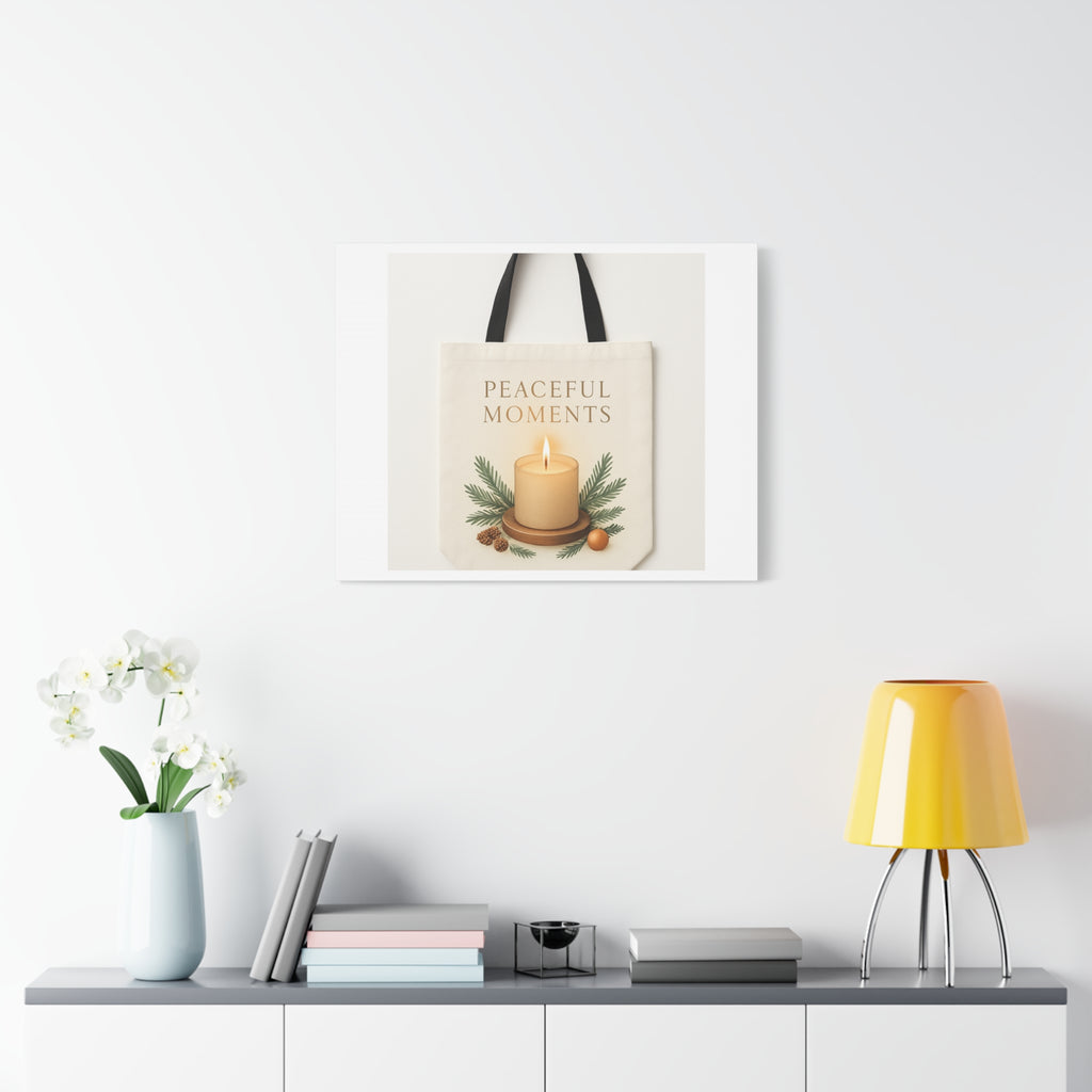 Canvas Wall Art — "Peaceful Moments" Candle Holiday Decor