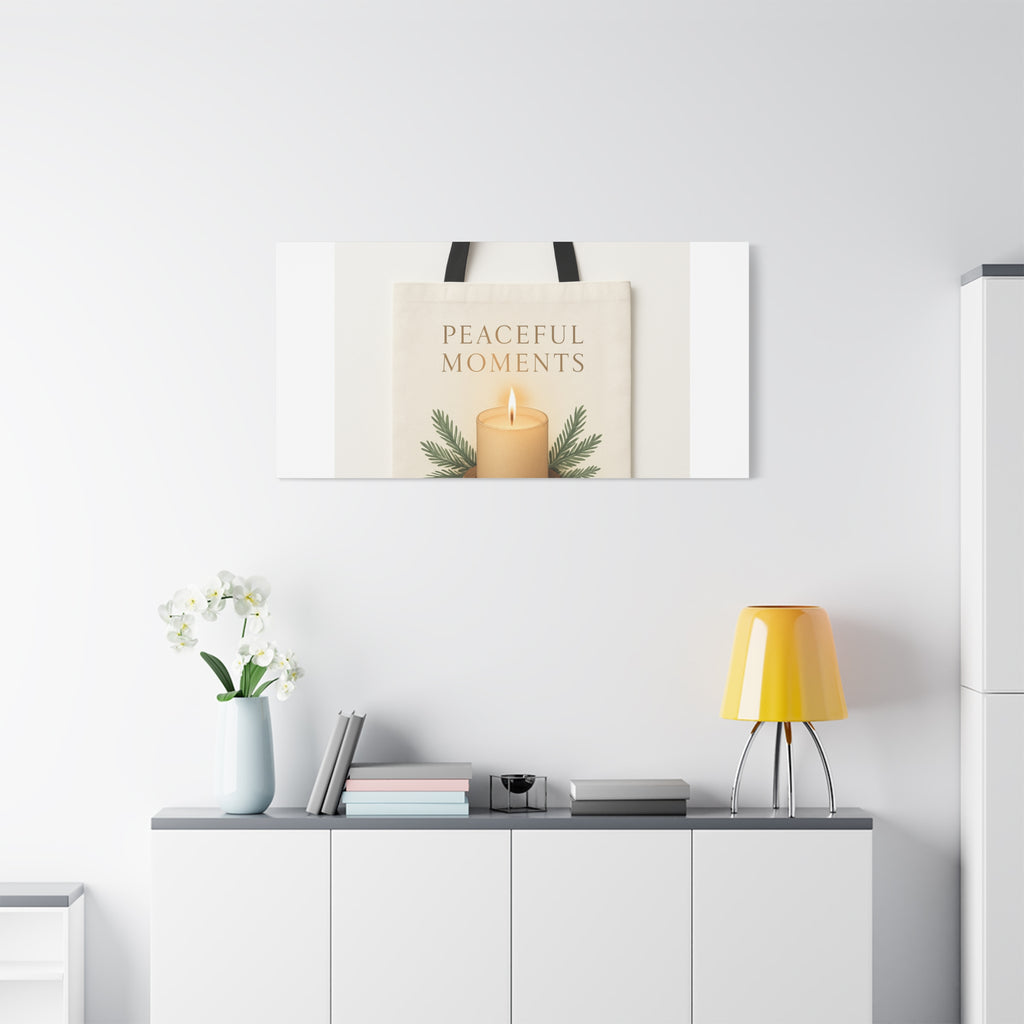Canvas Wall Art — "Peaceful Moments" Candle Holiday Decor