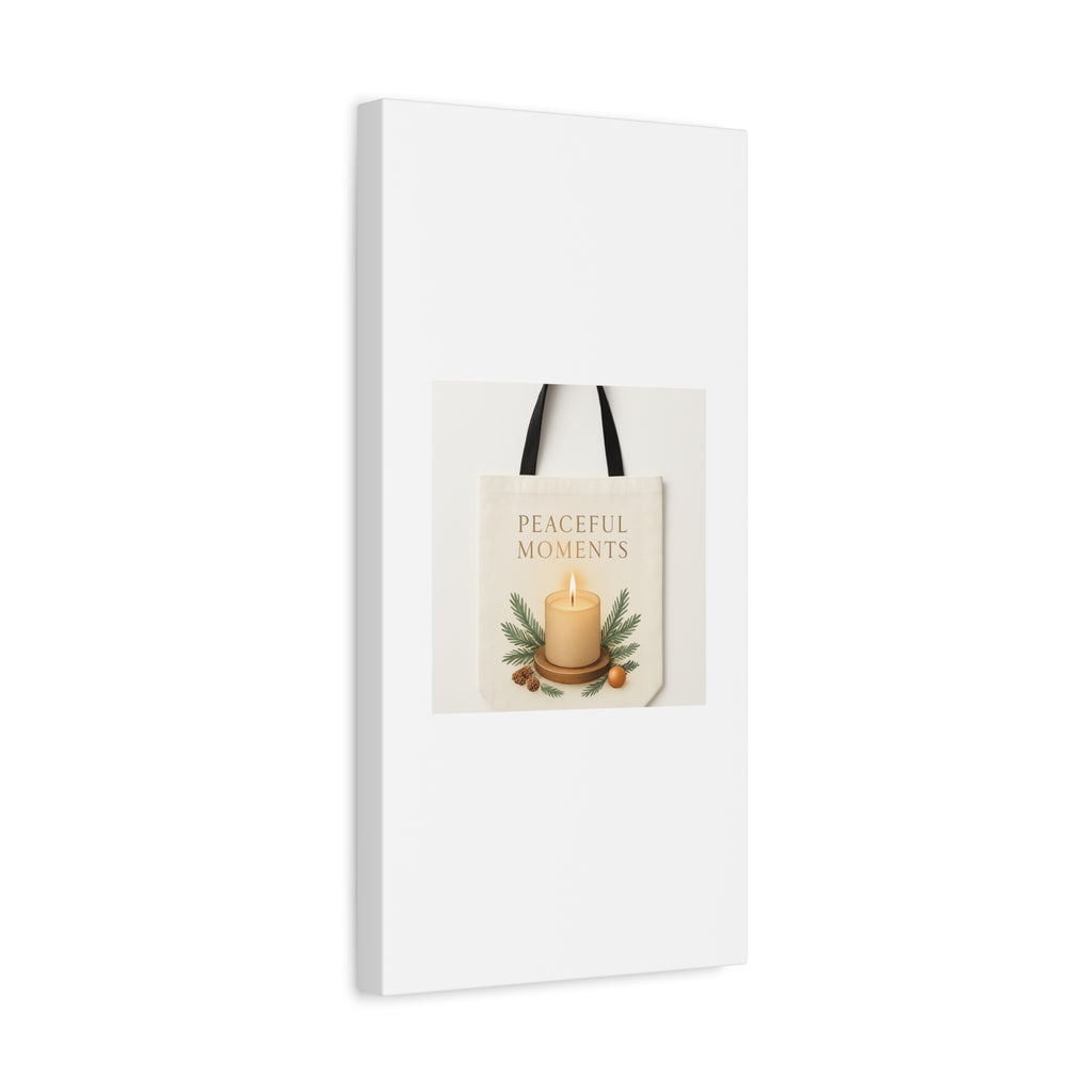 Canvas Wall Art — "Peaceful Moments" Candle Holiday Decor