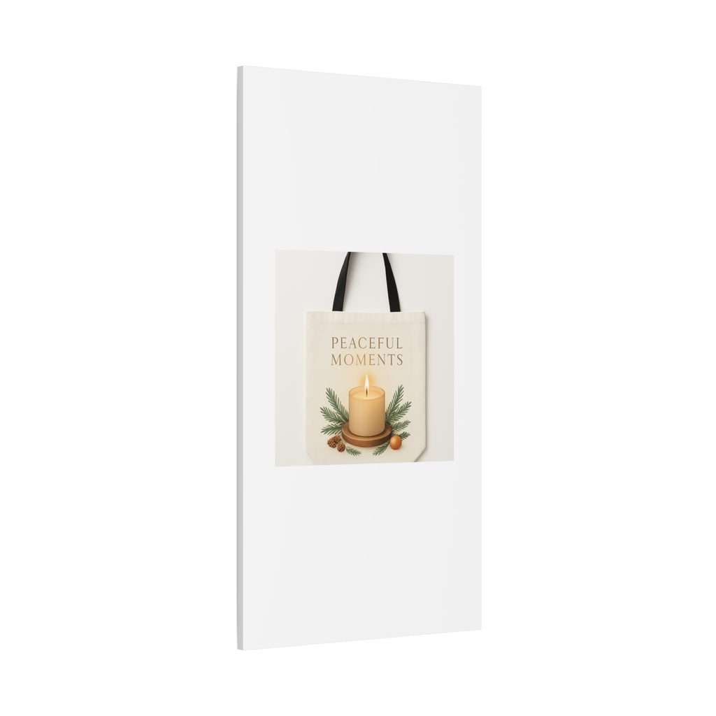 Canvas Wall Art — "Peaceful Moments" Candle Holiday Decor