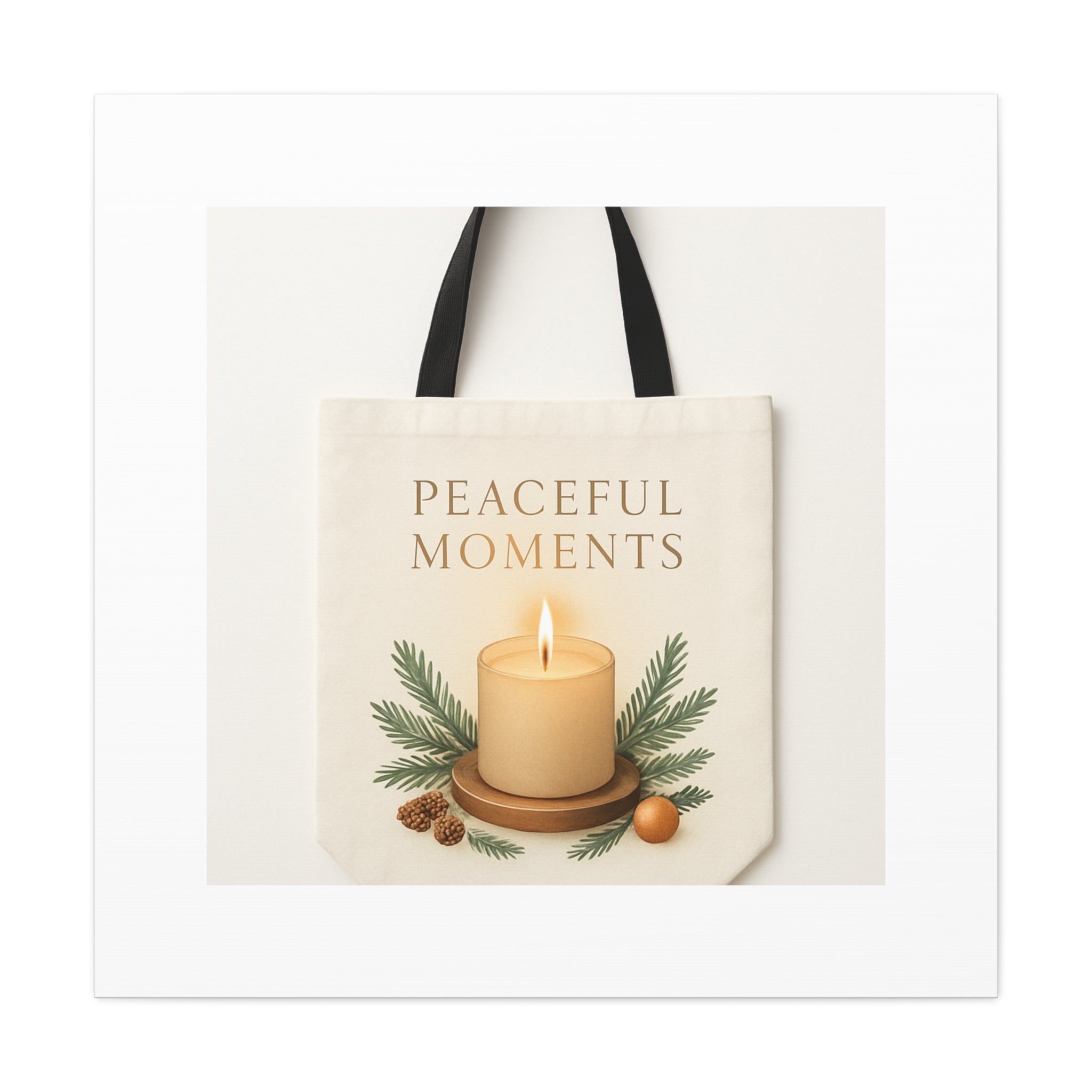 Canvas Wall Art — "Peaceful Moments" Candle Holiday Decor