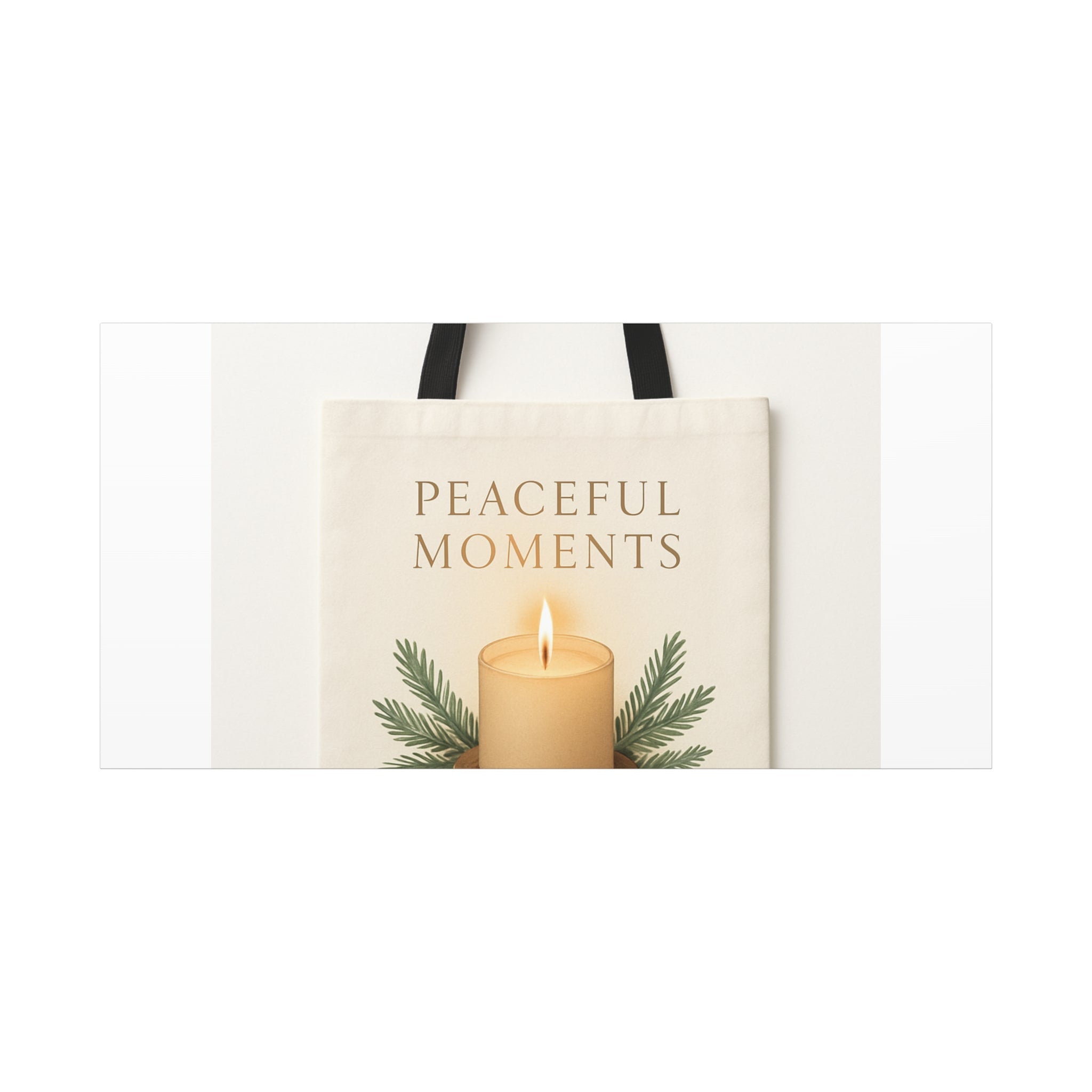 Canvas Wall Art — "Peaceful Moments" Candle Holiday Decor