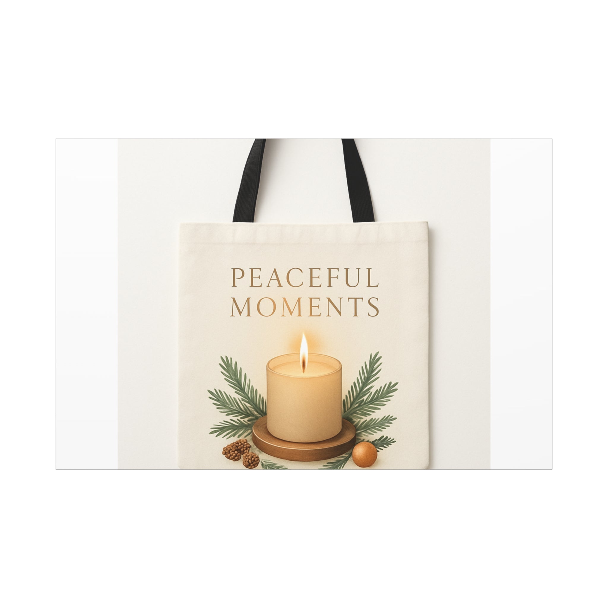 Canvas Wall Art — "Peaceful Moments" Candle Holiday Decor