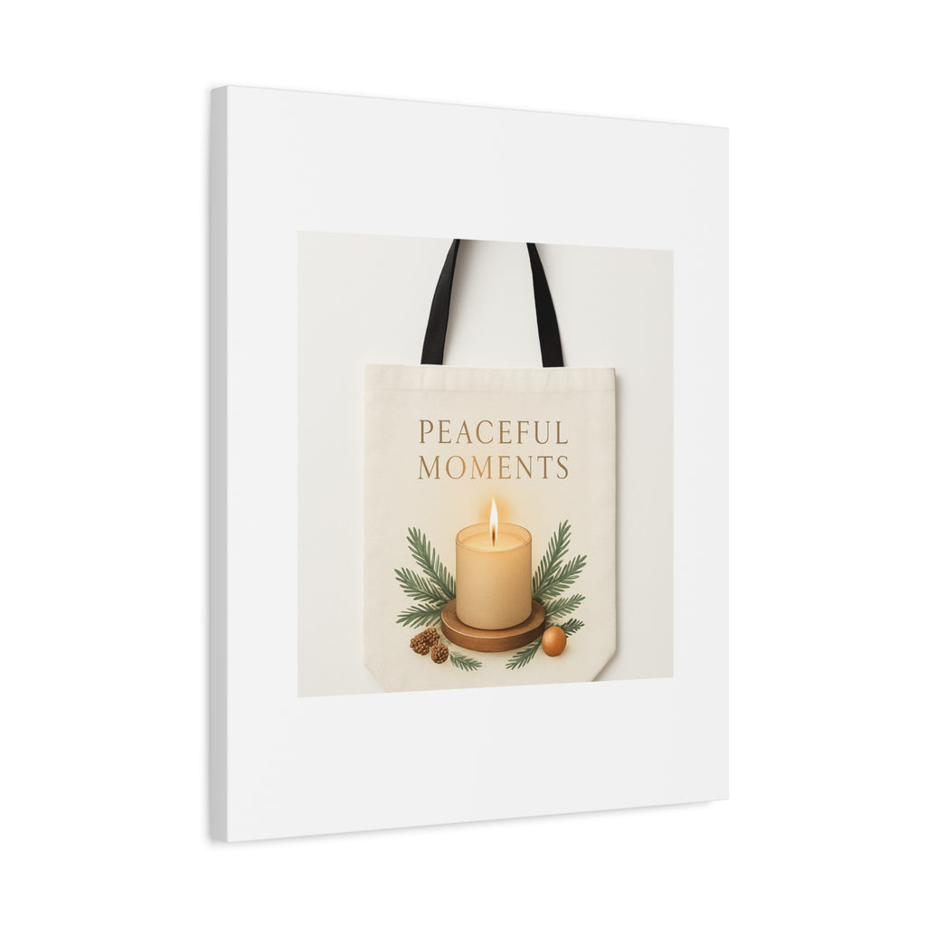 Canvas Wall Art — "Peaceful Moments" Candle Holiday Decor