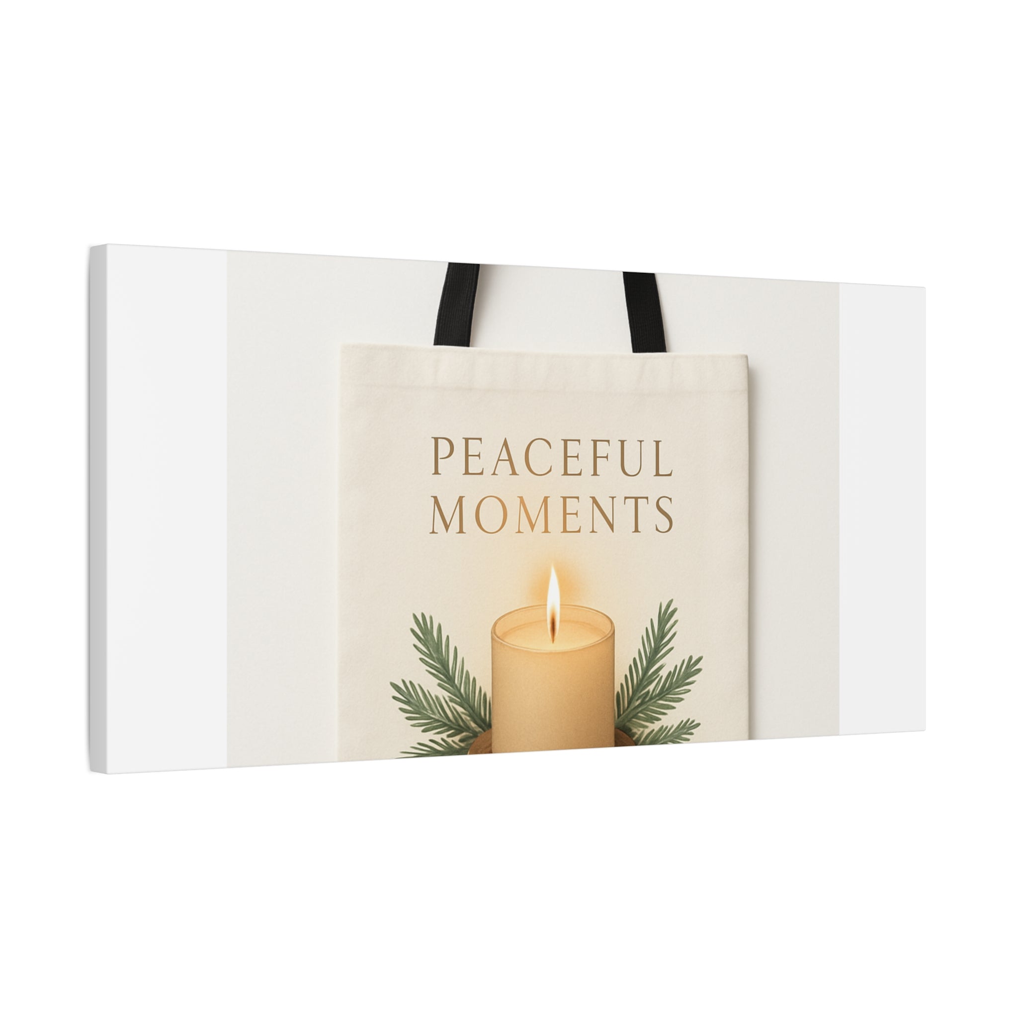 Canvas Wall Art — "Peaceful Moments" Candle Holiday Decor