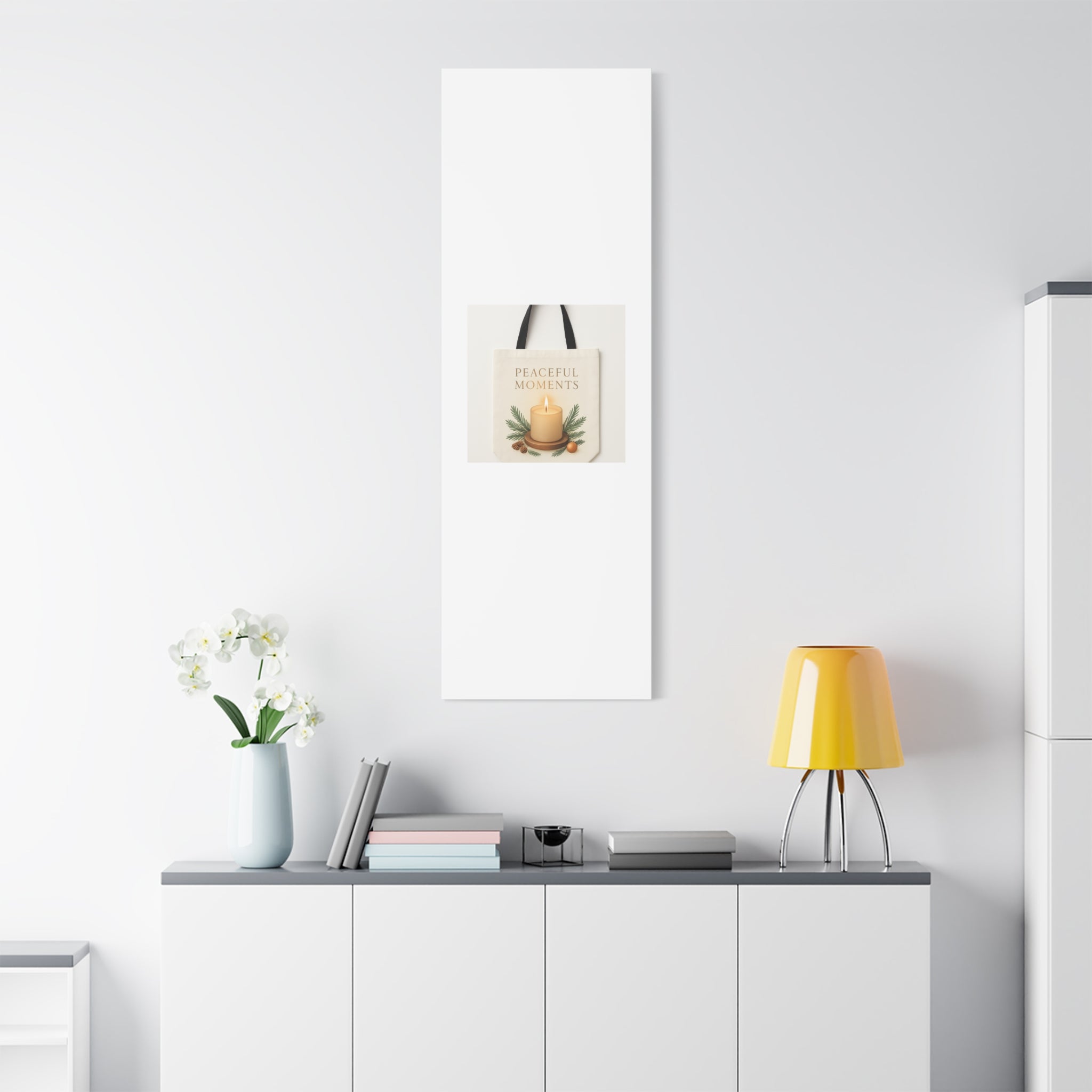 Canvas Wall Art — "Peaceful Moments" Candle Holiday Decor