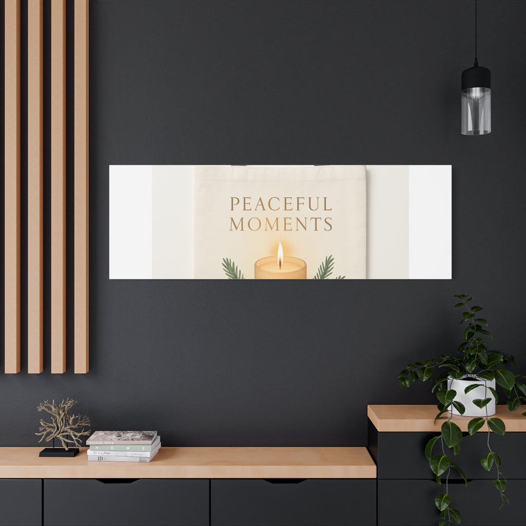 Canvas Wall Art — "Peaceful Moments" Candle Holiday Decor