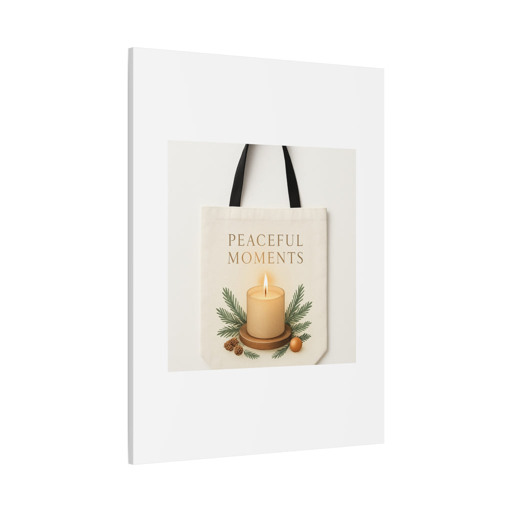 Canvas Wall Art — "Peaceful Moments" Candle Holiday Decor