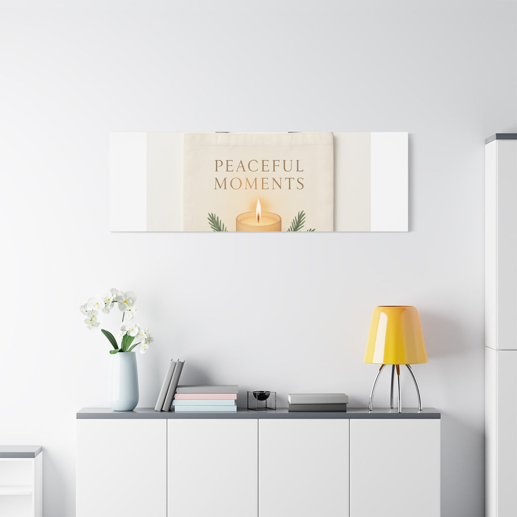Canvas Wall Art — "Peaceful Moments" Candle Holiday Decor