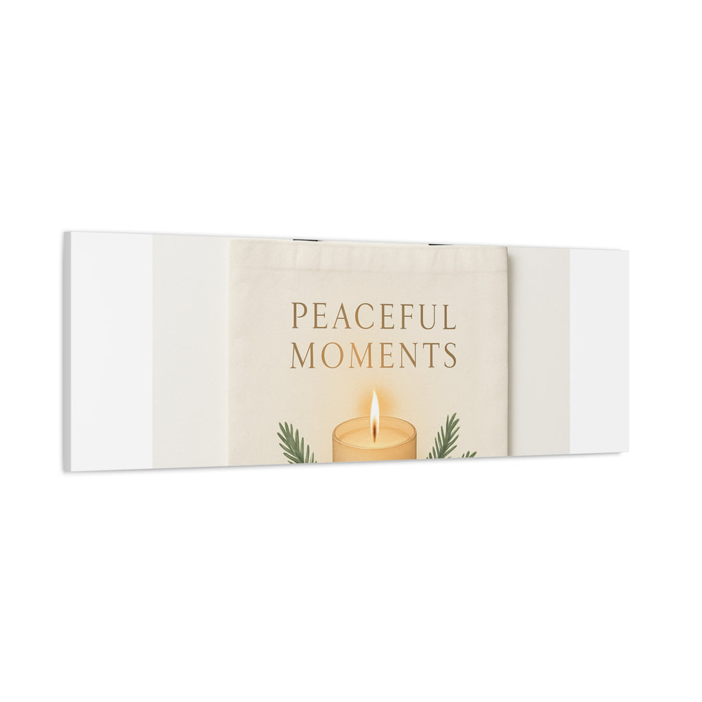 Canvas Wall Art — "Peaceful Moments" Candle Holiday Decor