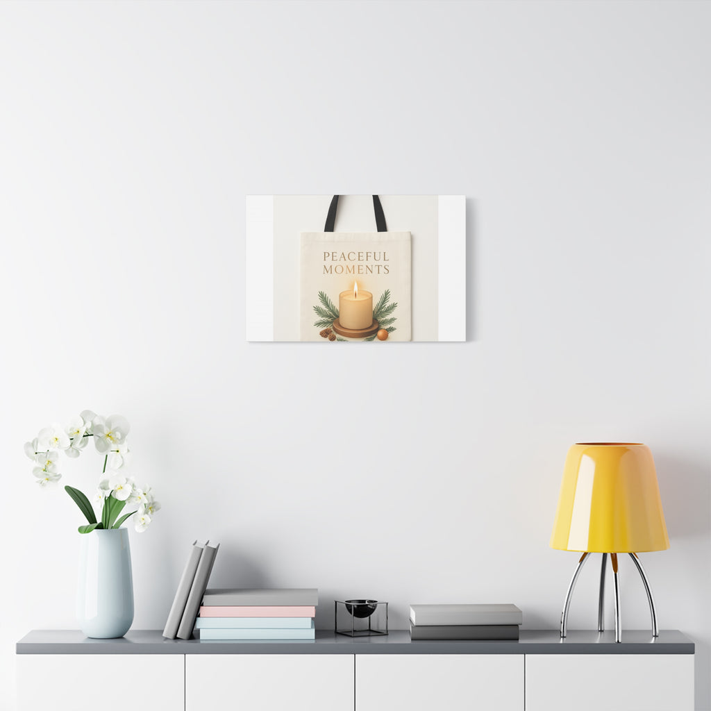 Canvas Wall Art — "Peaceful Moments" Candle Holiday Decor