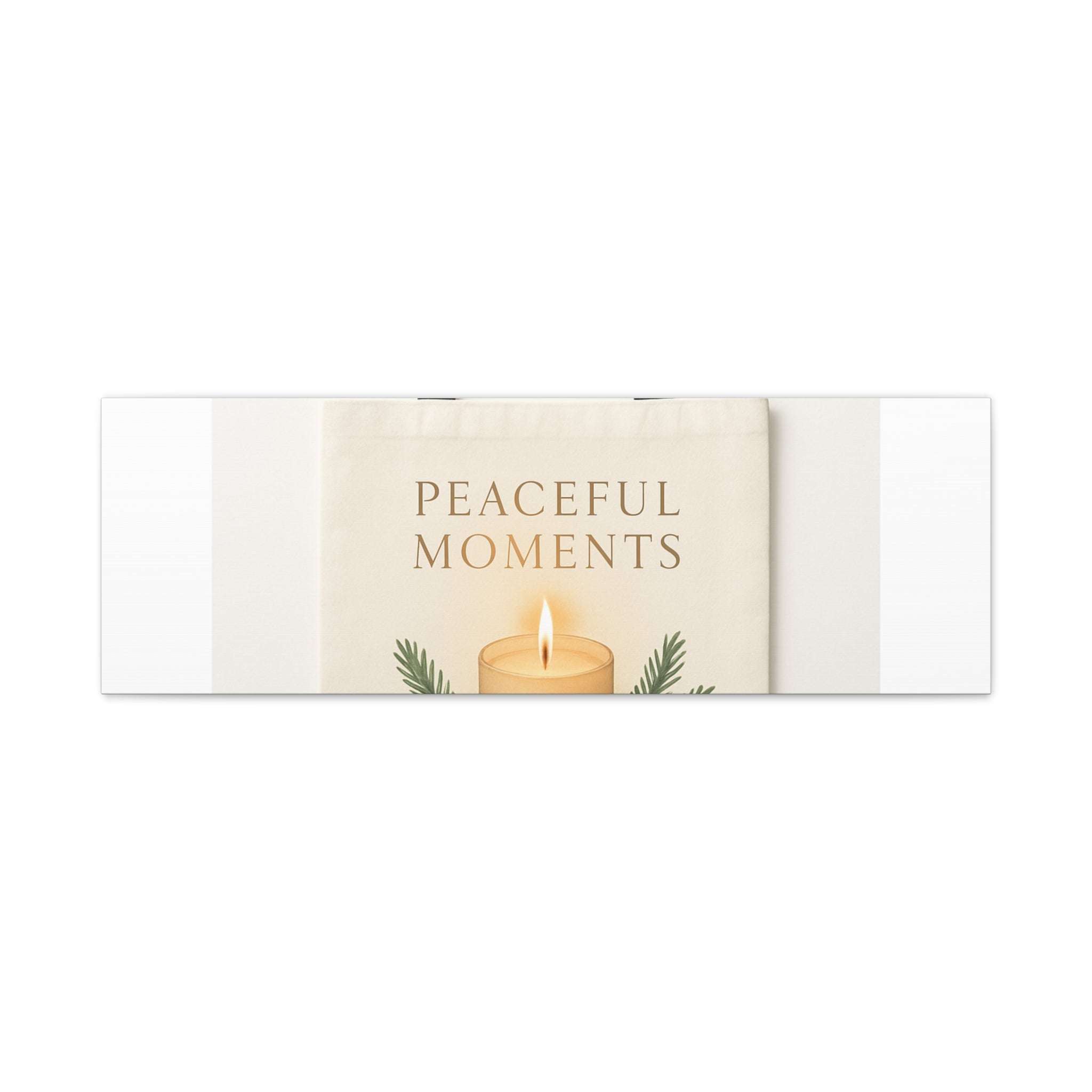 Canvas Wall Art — "Peaceful Moments" Candle Holiday Decor