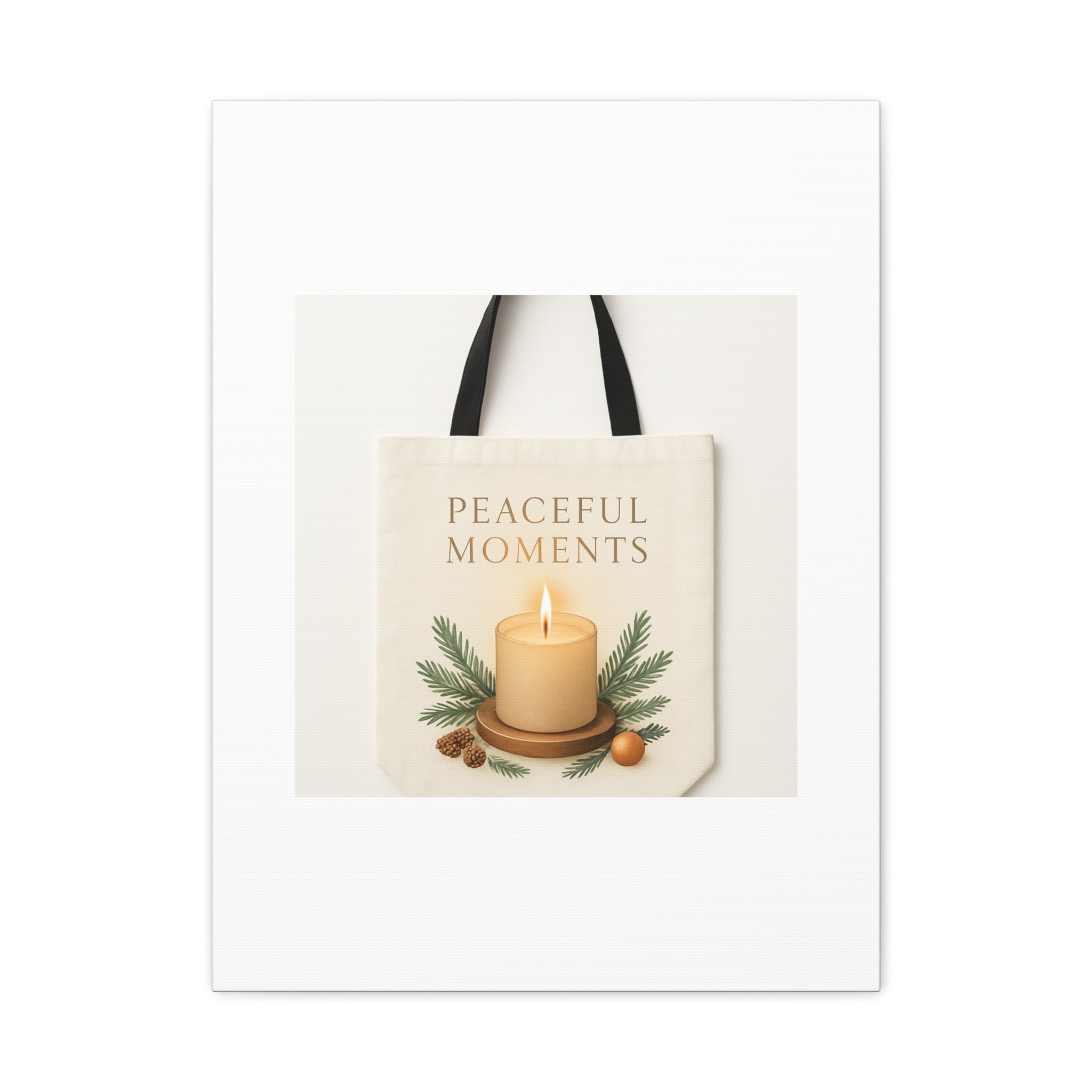 Canvas Wall Art — "Peaceful Moments" Candle Holiday Decor