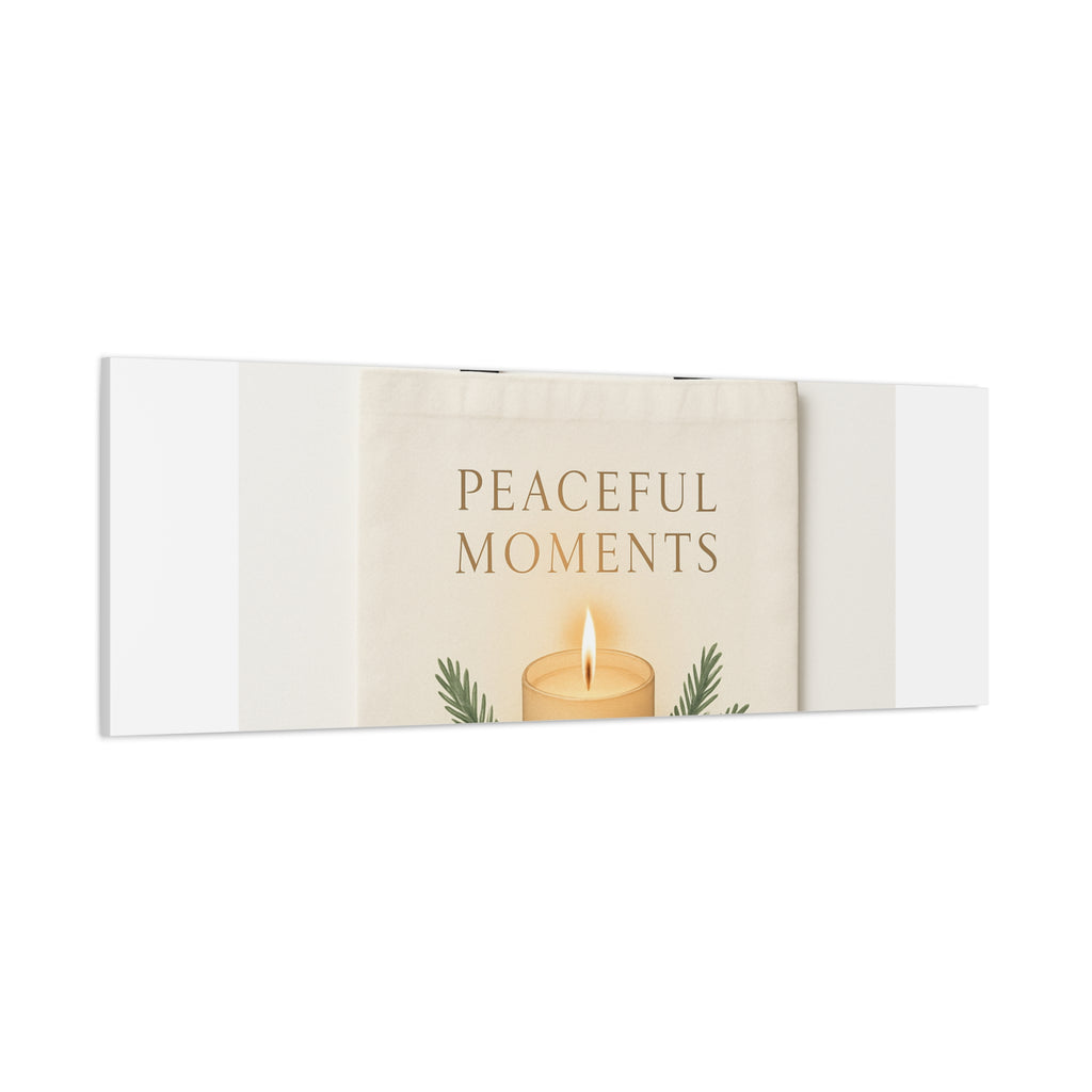Canvas Wall Art — "Peaceful Moments" Candle Holiday Decor