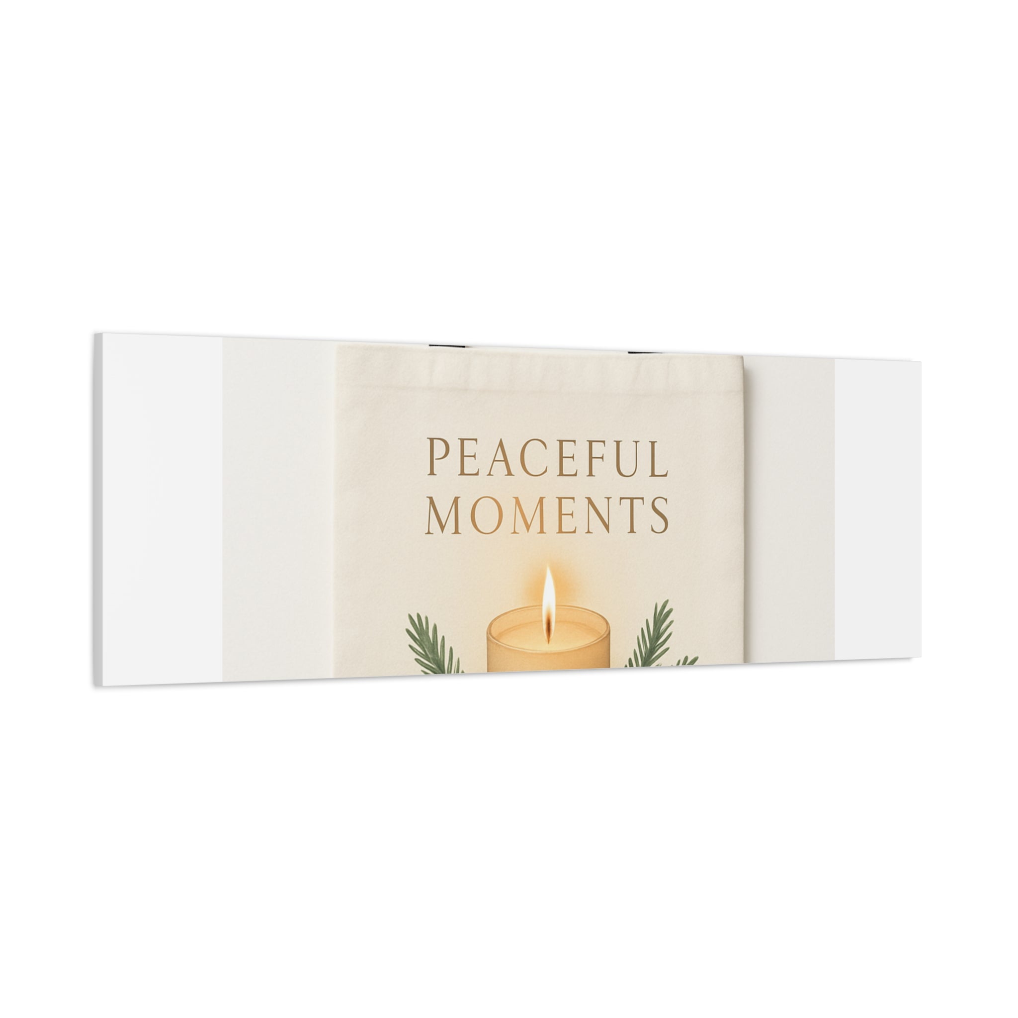 Canvas Wall Art — "Peaceful Moments" Candle Holiday Decor