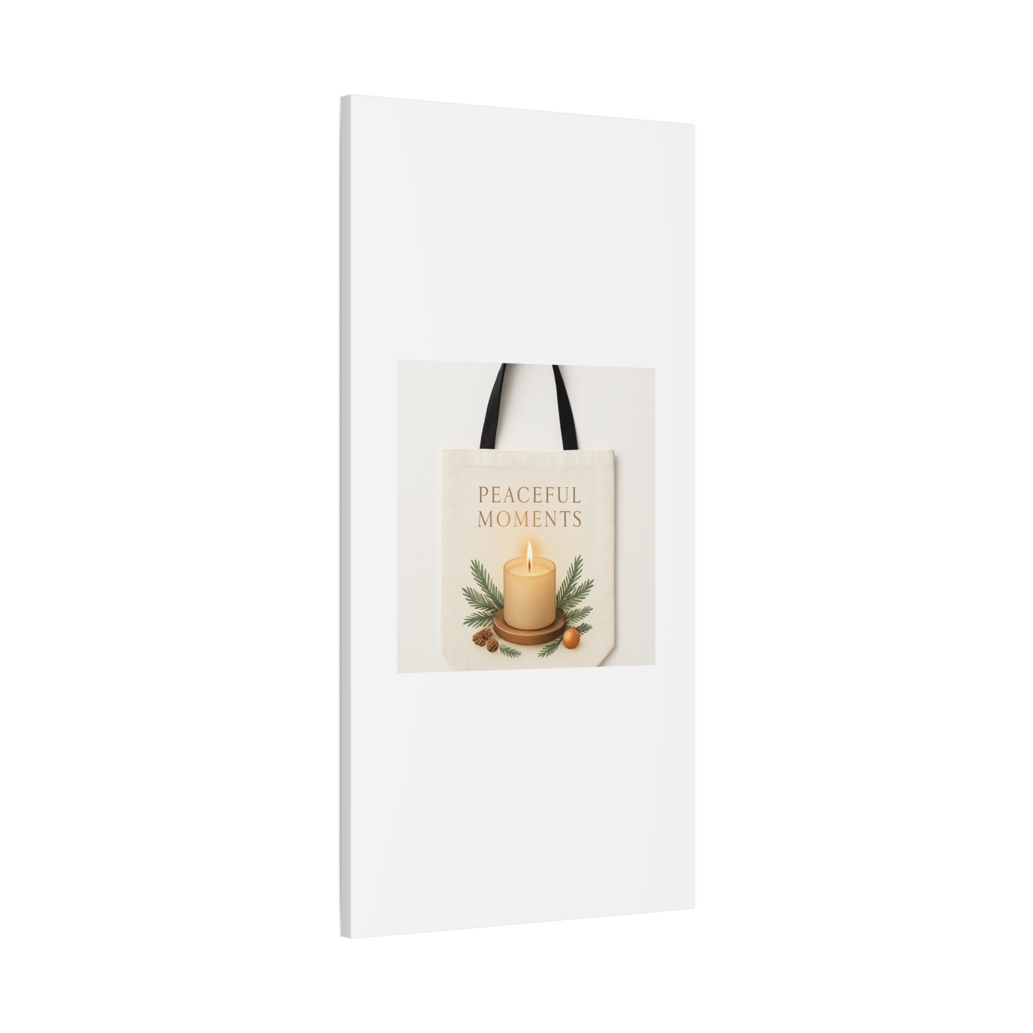 Canvas Wall Art — "Peaceful Moments" Candle Holiday Decor