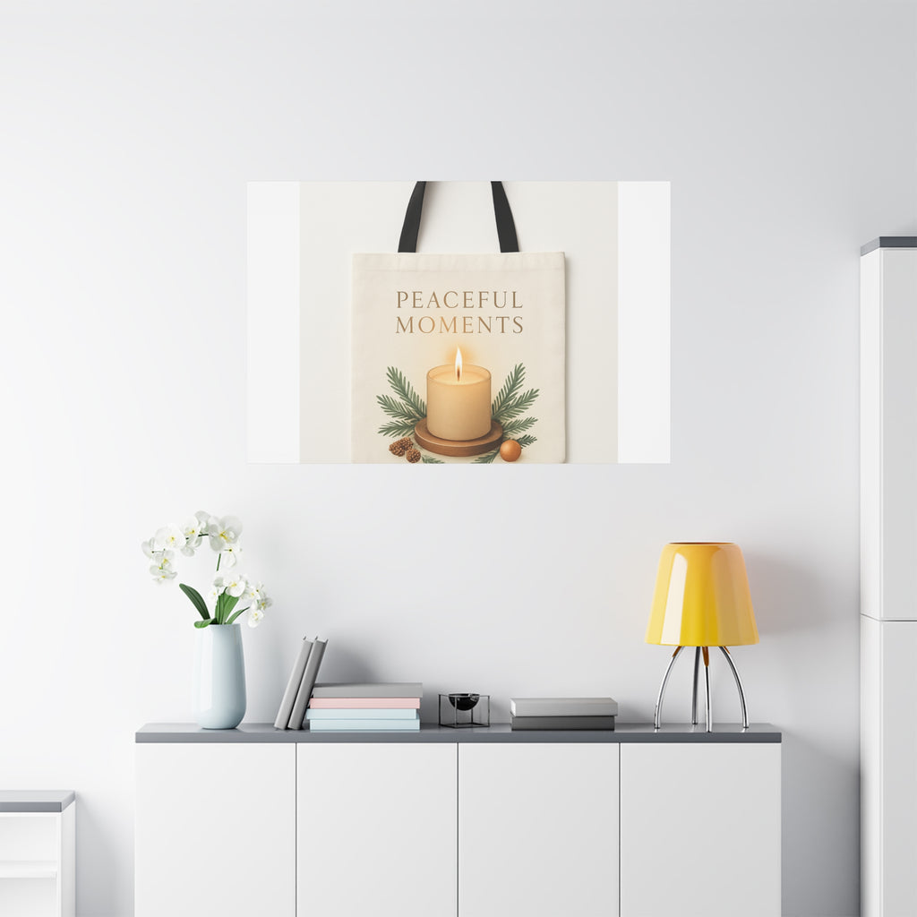 Canvas Wall Art — "Peaceful Moments" Candle Holiday Decor