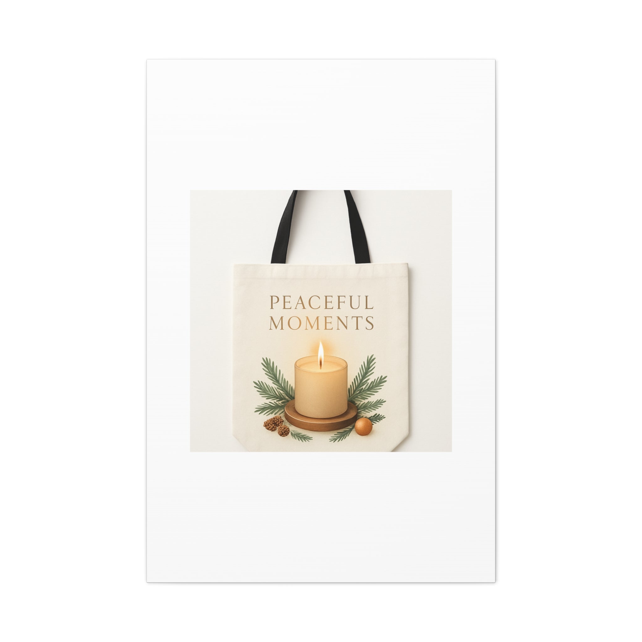 Canvas Wall Art — "Peaceful Moments" Candle Holiday Decor