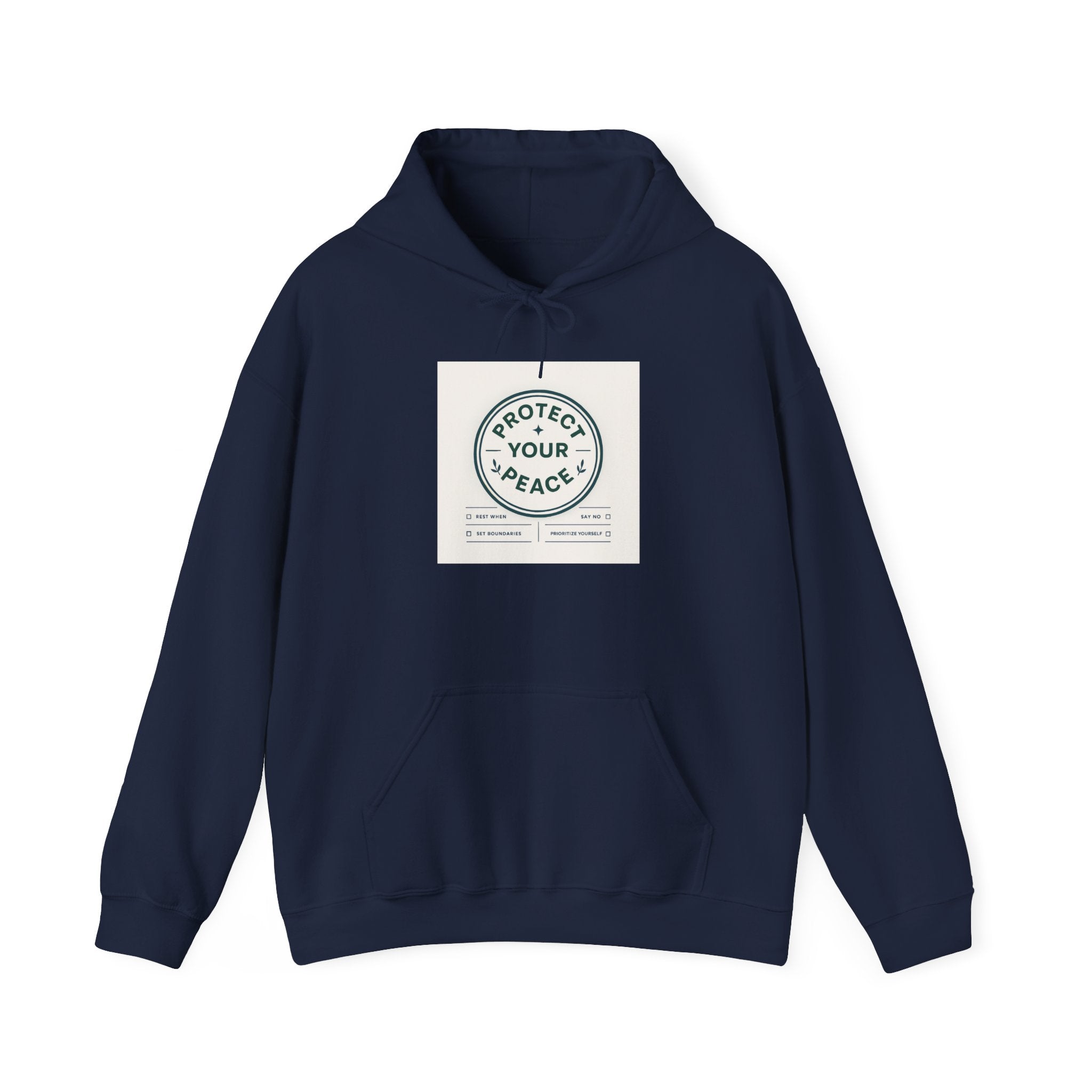 Protect Your Peace Hoodie — Minimal Circle Graphic Pullover