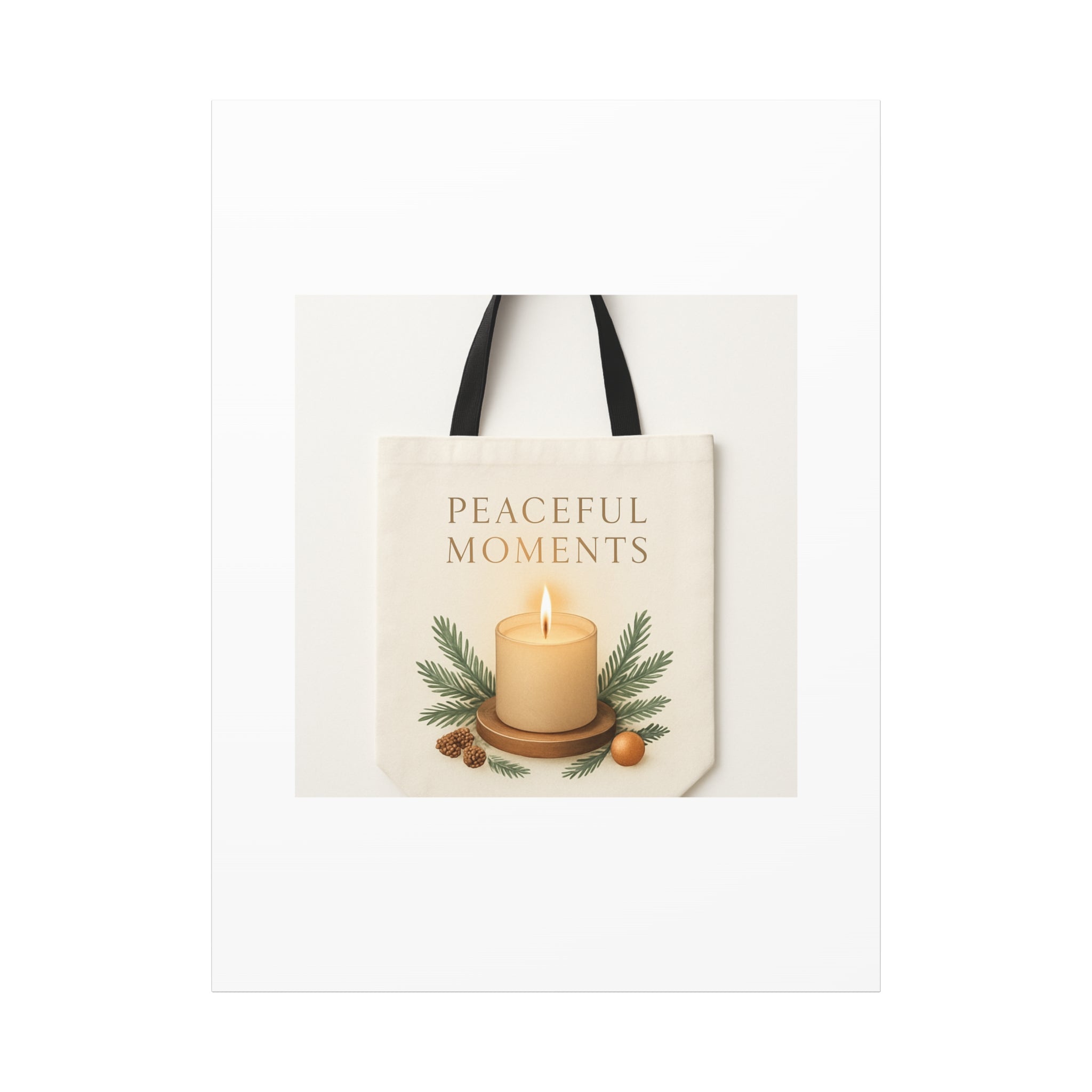Canvas Wall Art — "Peaceful Moments" Candle Holiday Decor