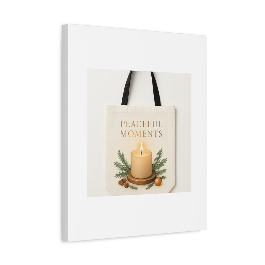 Canvas Wall Art — "Peaceful Moments" Candle Holiday Decor