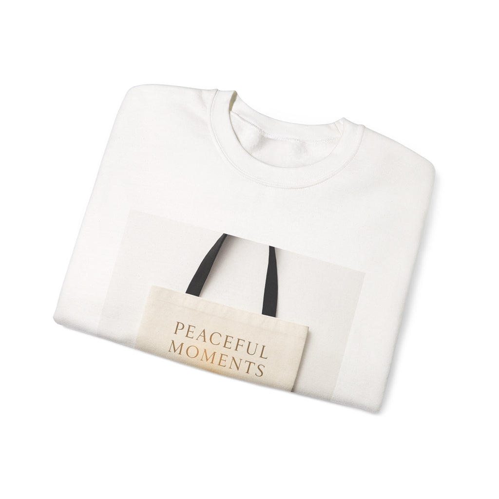 Crewneck Sweatshirt — 'Peaceful Moments' Candle Graphic Cozy Pullover