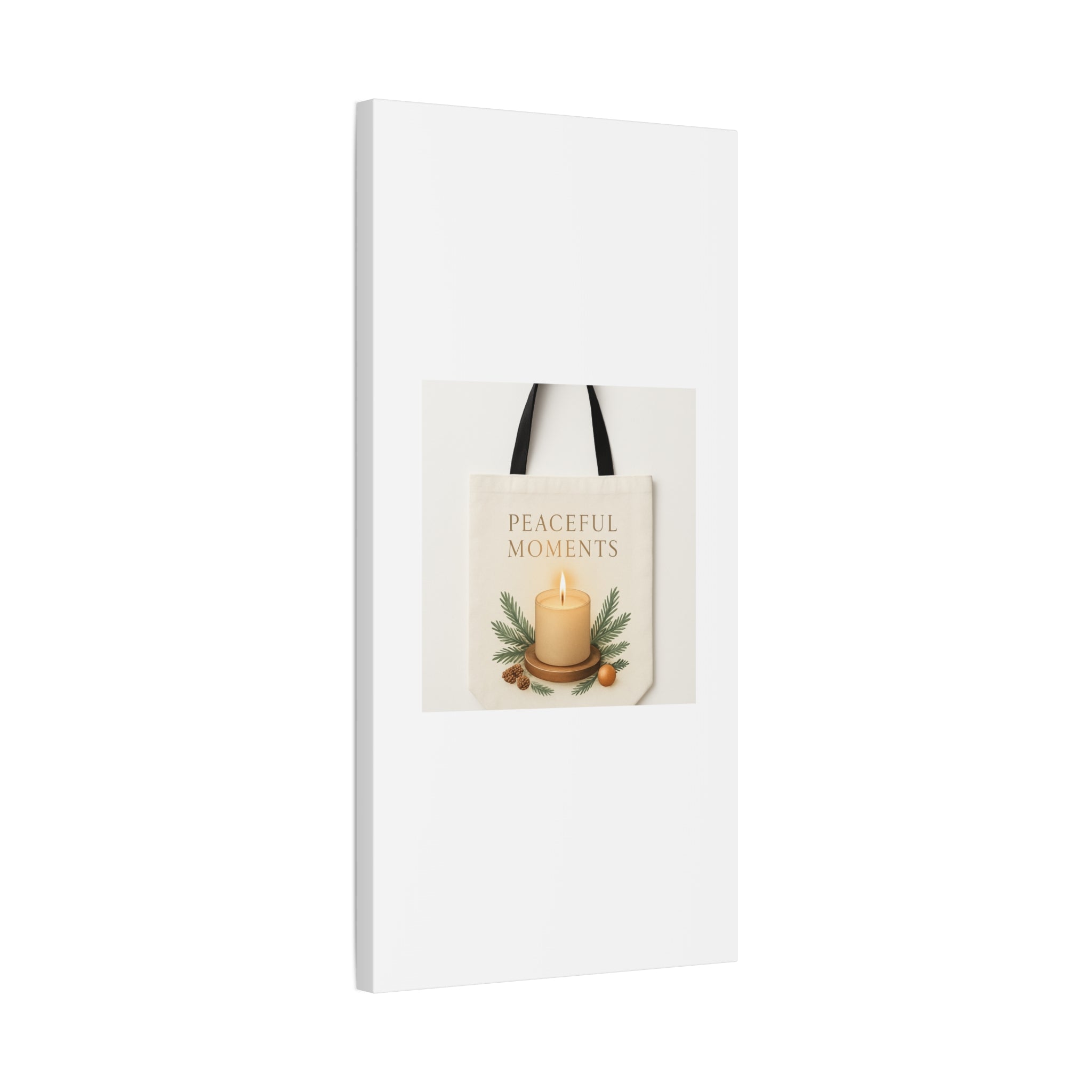 Canvas Wall Art — "Peaceful Moments" Candle Holiday Decor