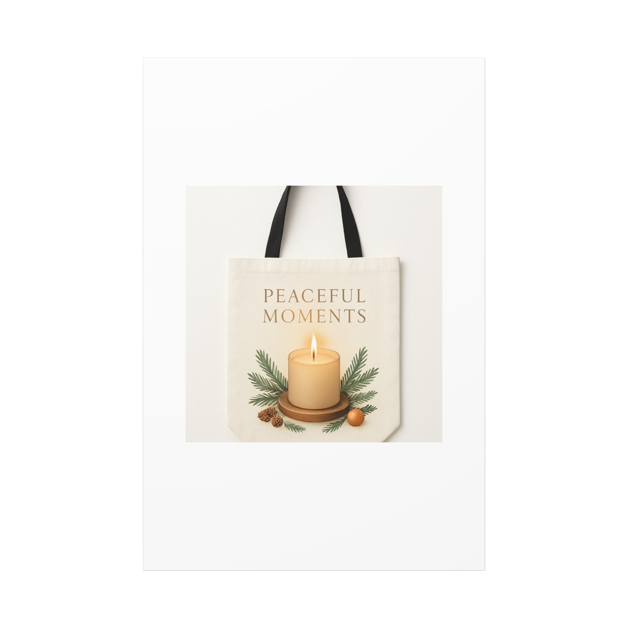 Canvas Wall Art — "Peaceful Moments" Candle Holiday Decor