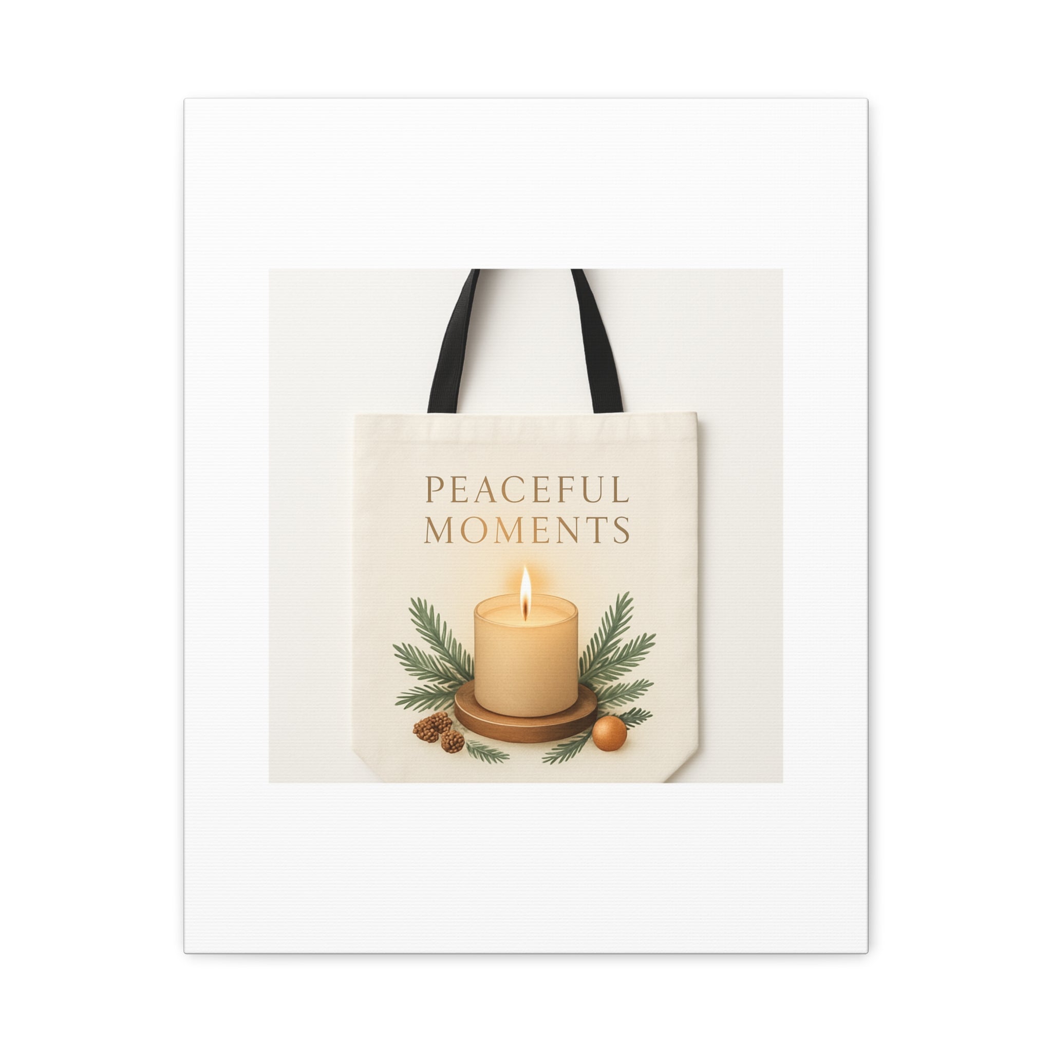 Canvas Wall Art — "Peaceful Moments" Candle Holiday Decor