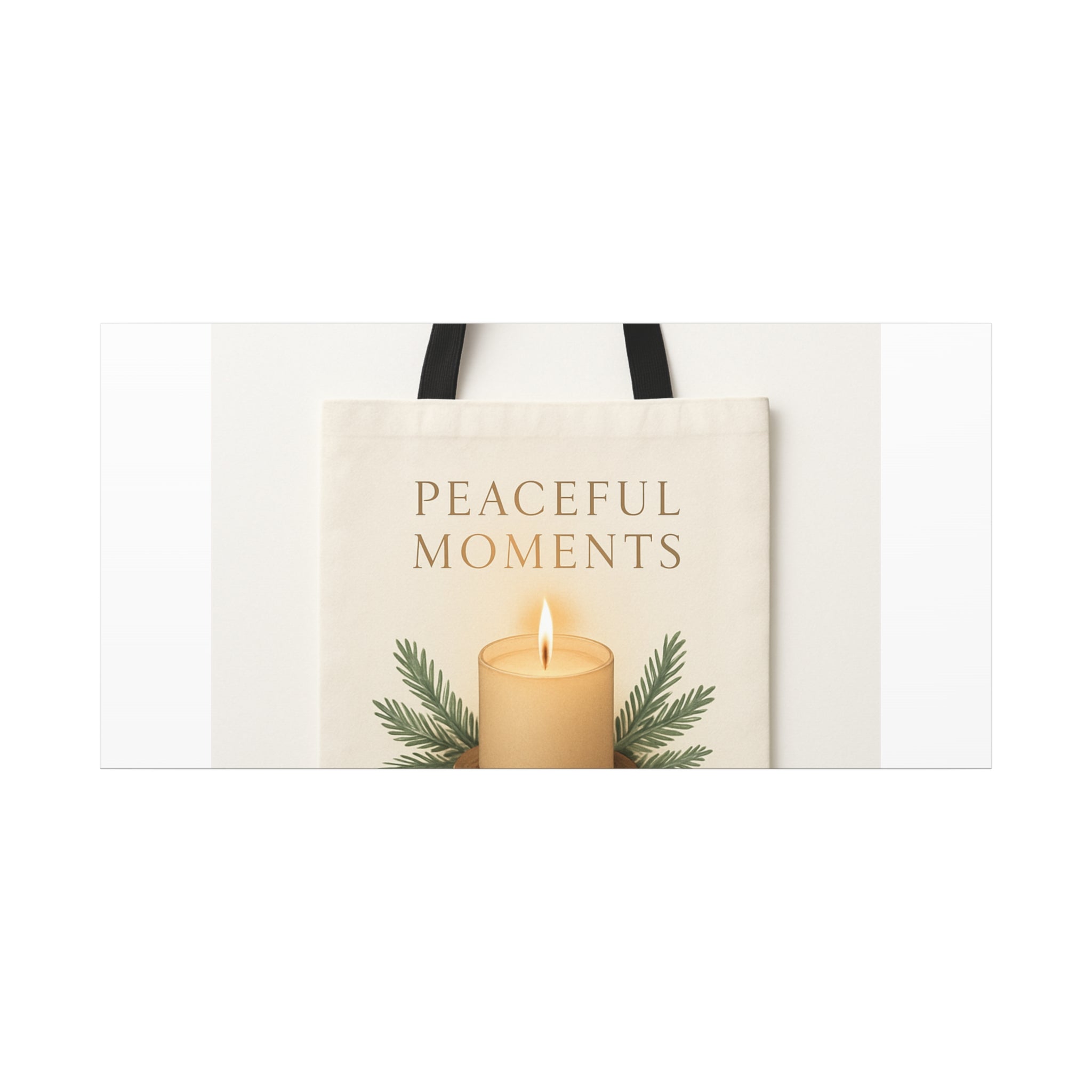 Canvas Wall Art — "Peaceful Moments" Candle Holiday Decor