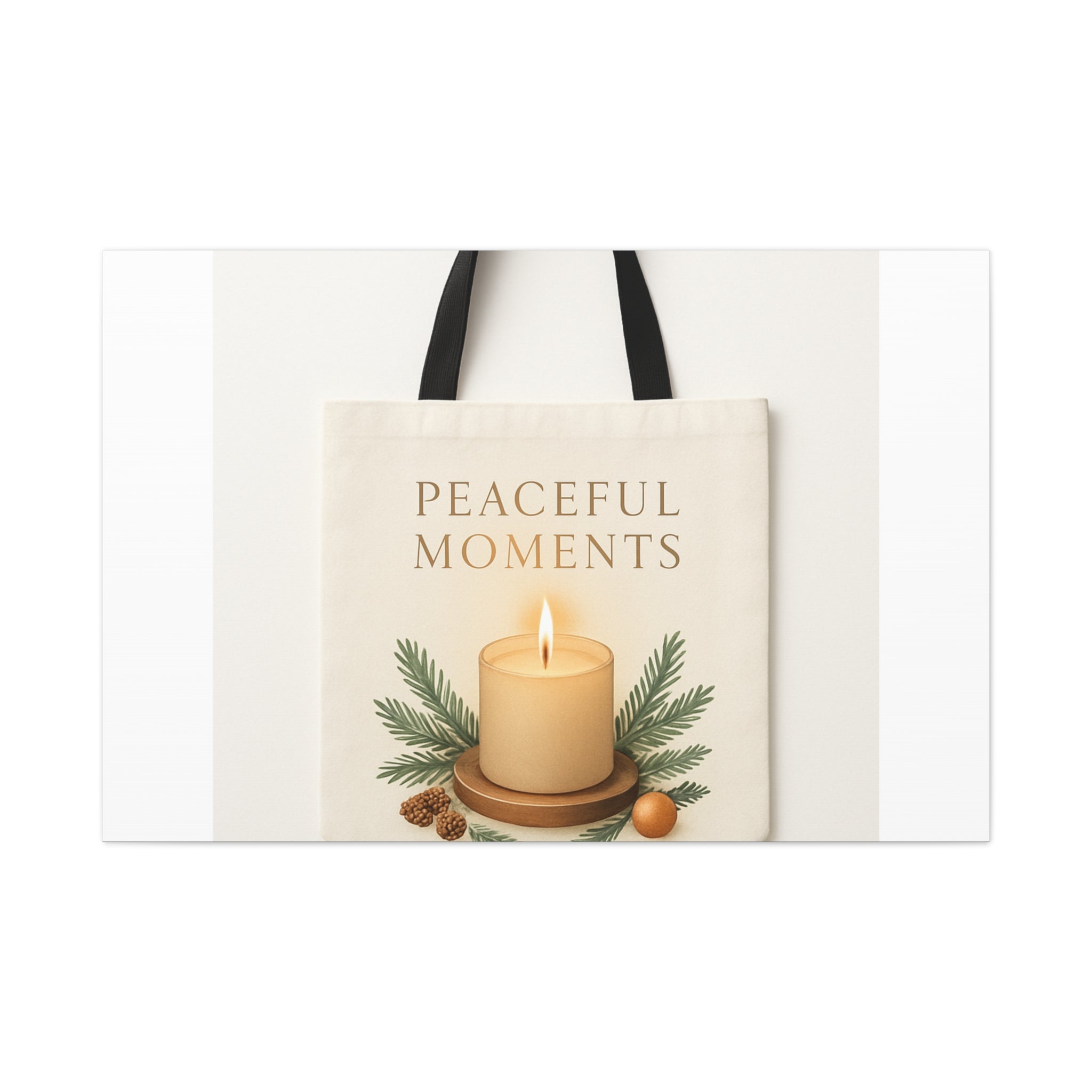 Canvas Wall Art — "Peaceful Moments" Candle Holiday Decor