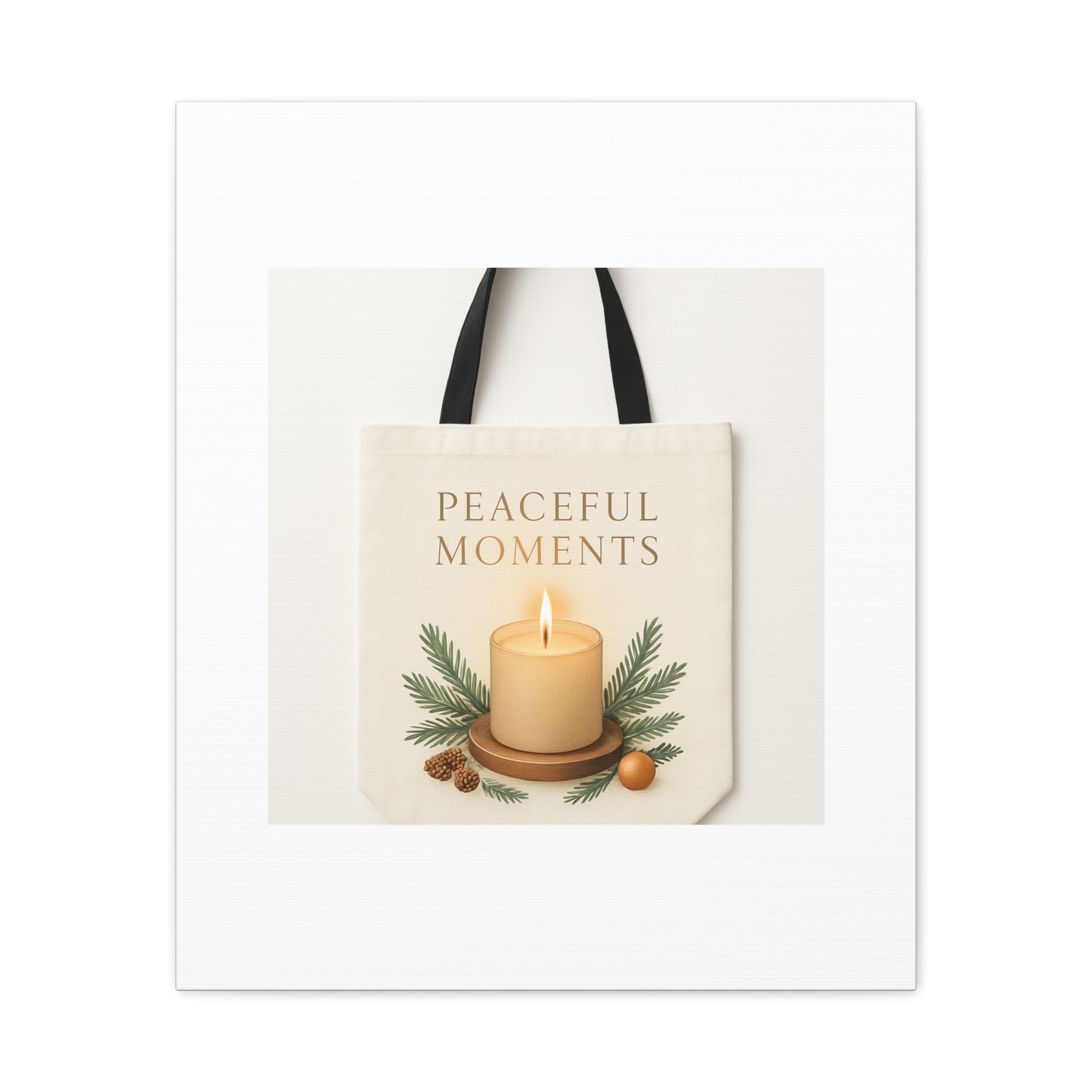 Canvas Wall Art — "Peaceful Moments" Candle Holiday Decor