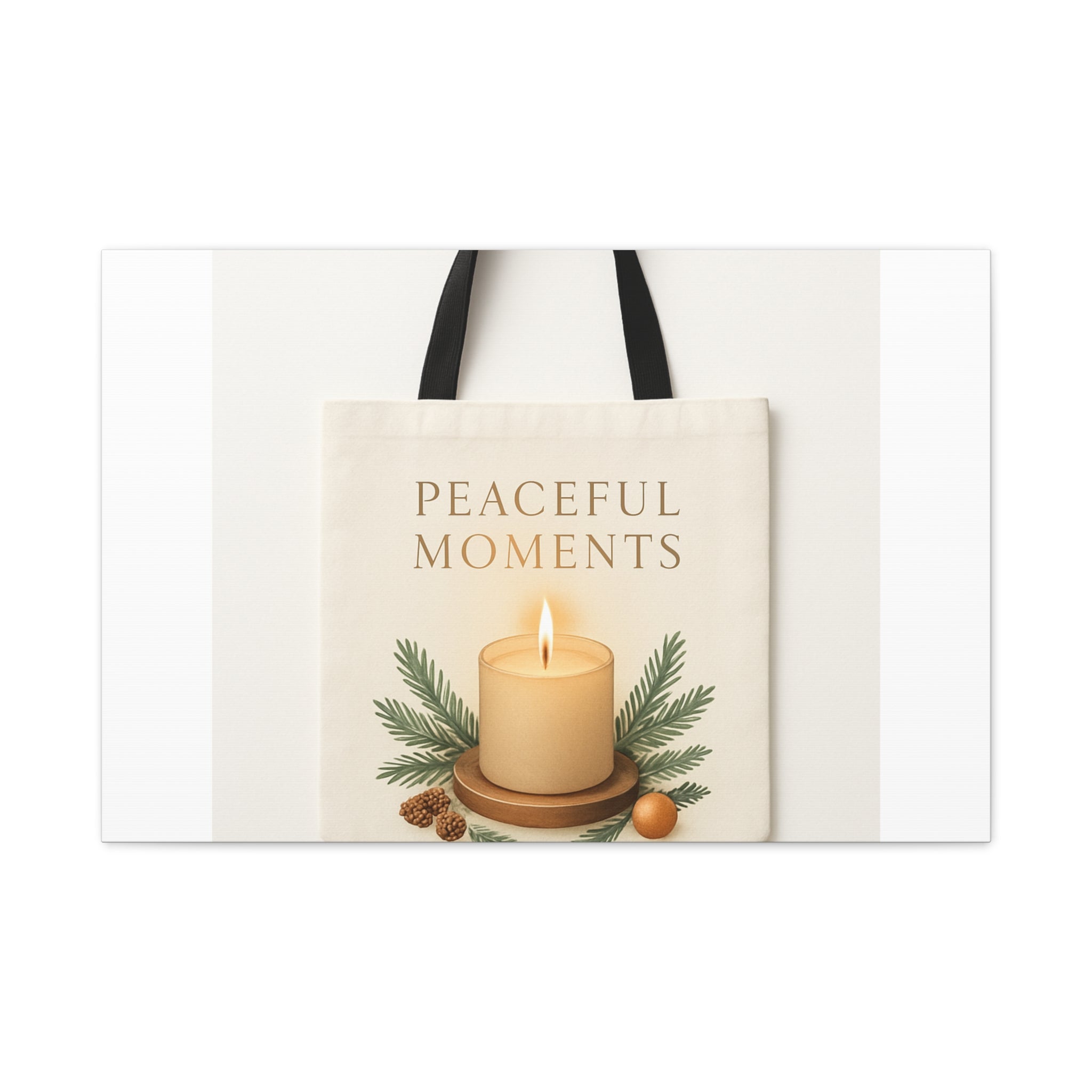 Canvas Wall Art — "Peaceful Moments" Candle Holiday Decor