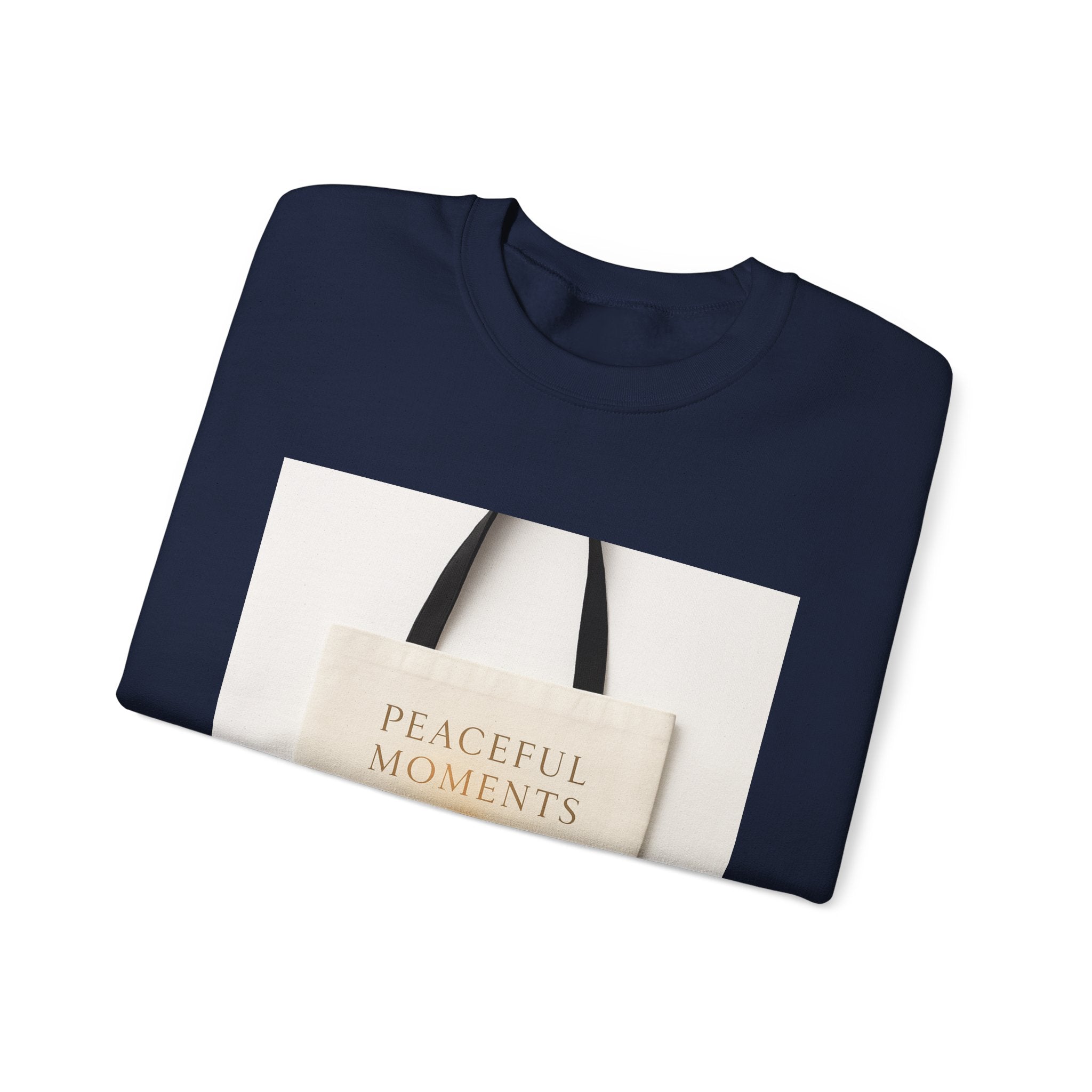 Crewneck Sweatshirt — 'Peaceful Moments' Candle Graphic Cozy Pullover